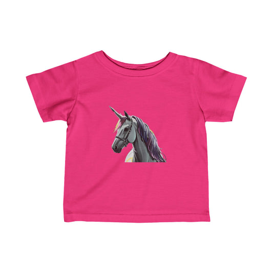 Infant Fine Jersey Tee With Unicorn design | OKEYCITY