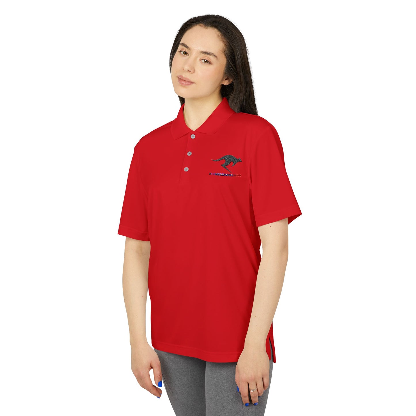 adidas Unisex Performance Polo with Kangoromarket brand Design | OKEYCITY