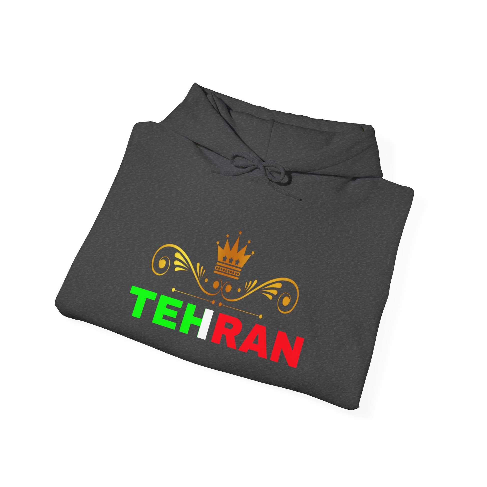 Unisex Heavy Blend™ Hooded Sweatshirt With Tehran and Iran Symbol Design | OKEYCITY