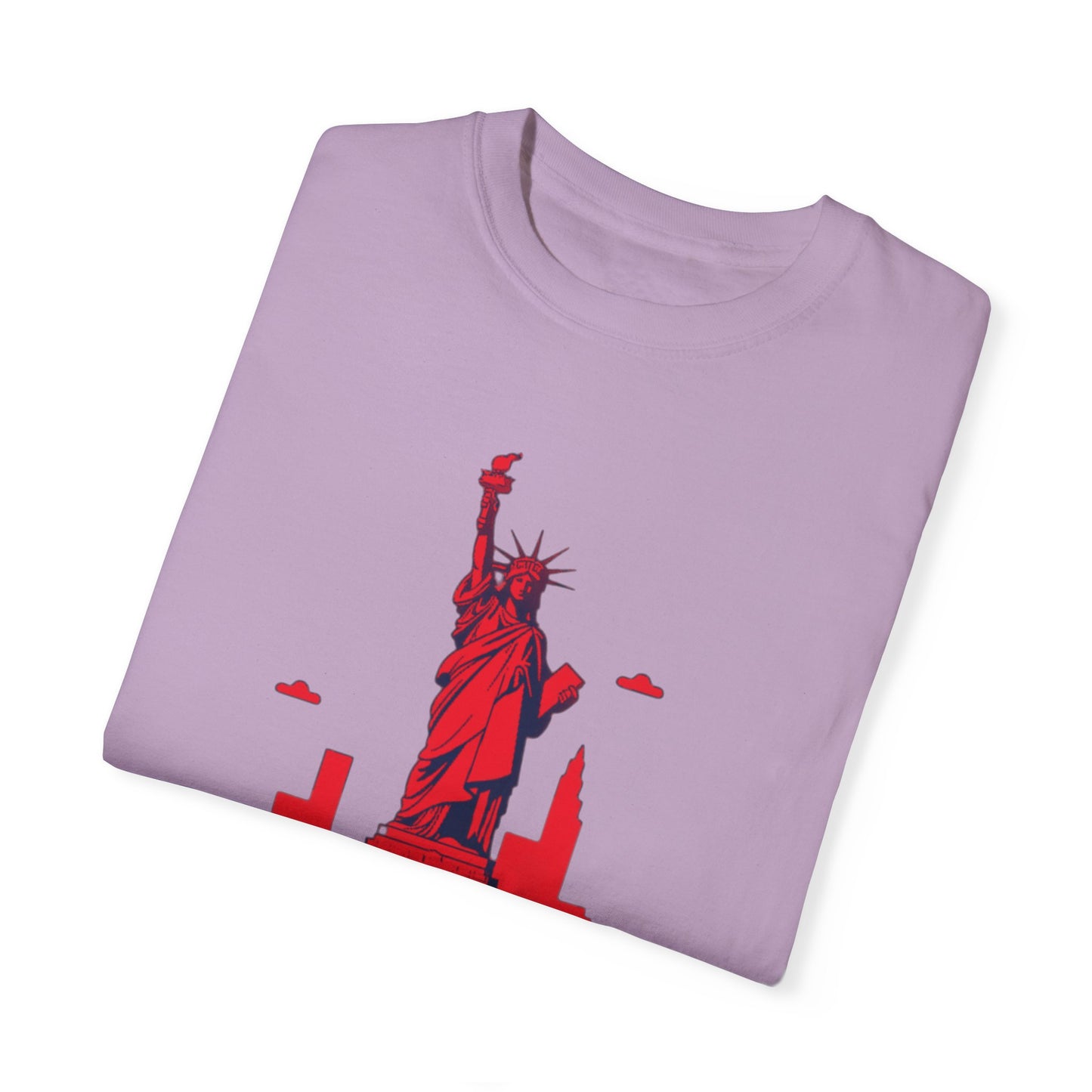 Unisex Garment-Dyed T-shirt with vector New York city Design | OKEYCITY