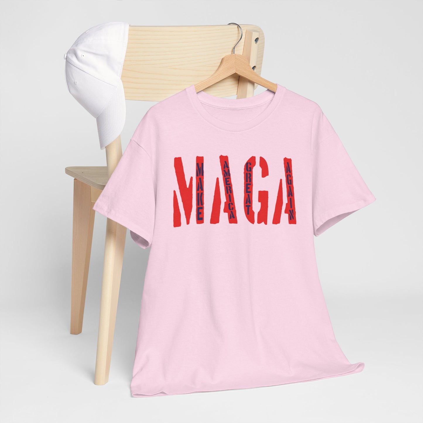 Unisex Heavy Cotton Tee With MAGA Design | OKEYCITY