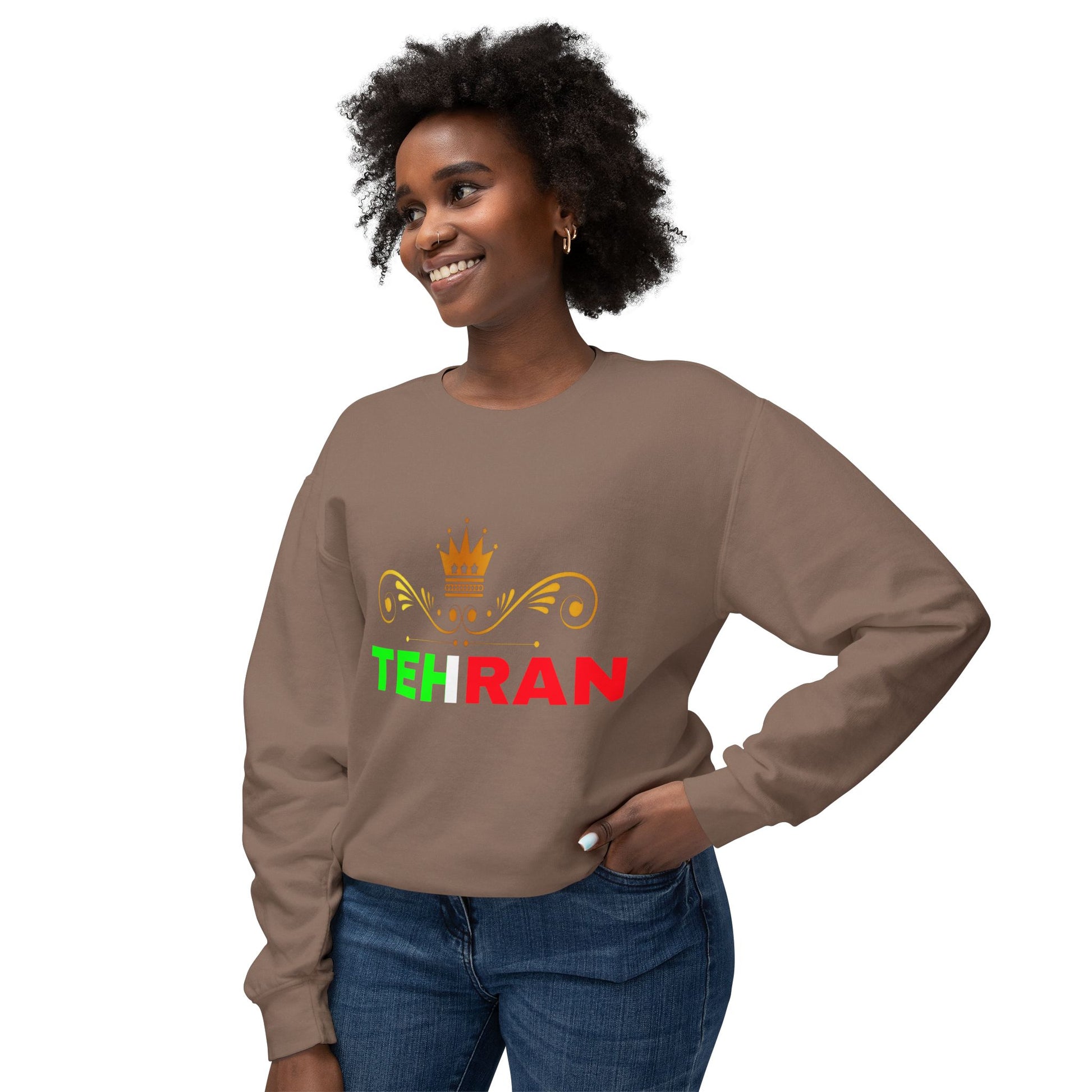 Unisex Lightweight Crewneck Sweatshirt With Tehran Design | OKEYCITY