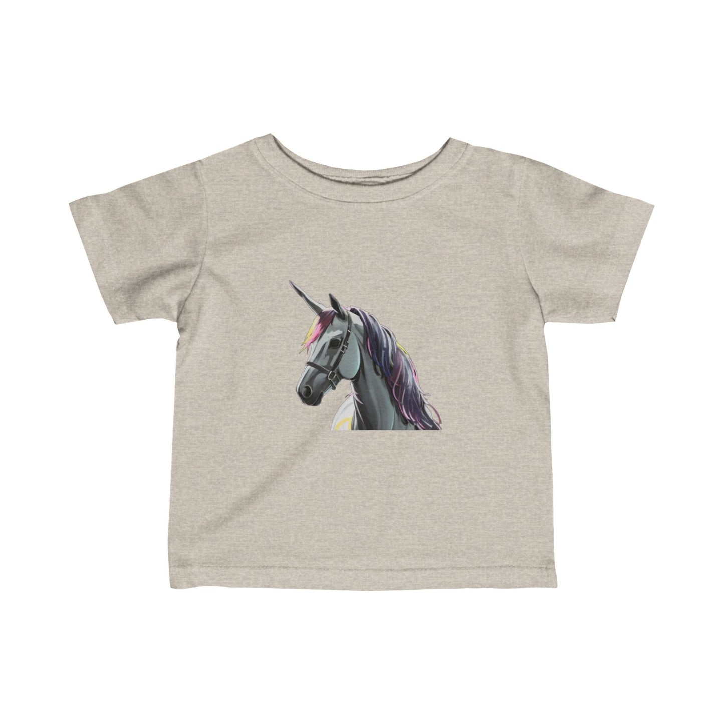 Infant Fine Jersey Tee With Unicorn design | OKEYCITY