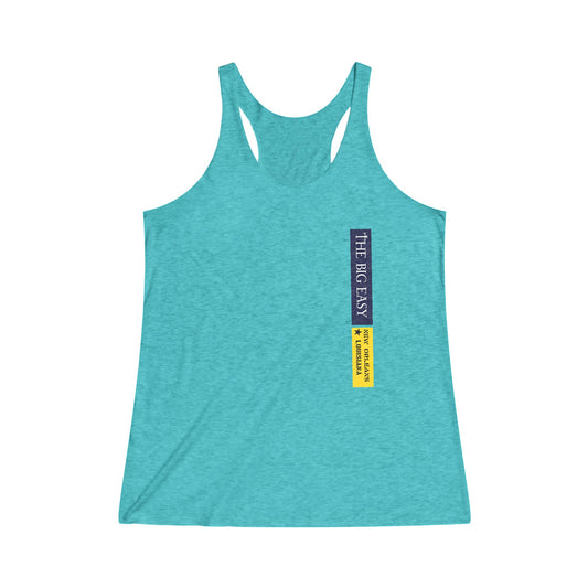 Women's Tri-Blend Racerback Tank with New Orleans city Design | OKEYCITY