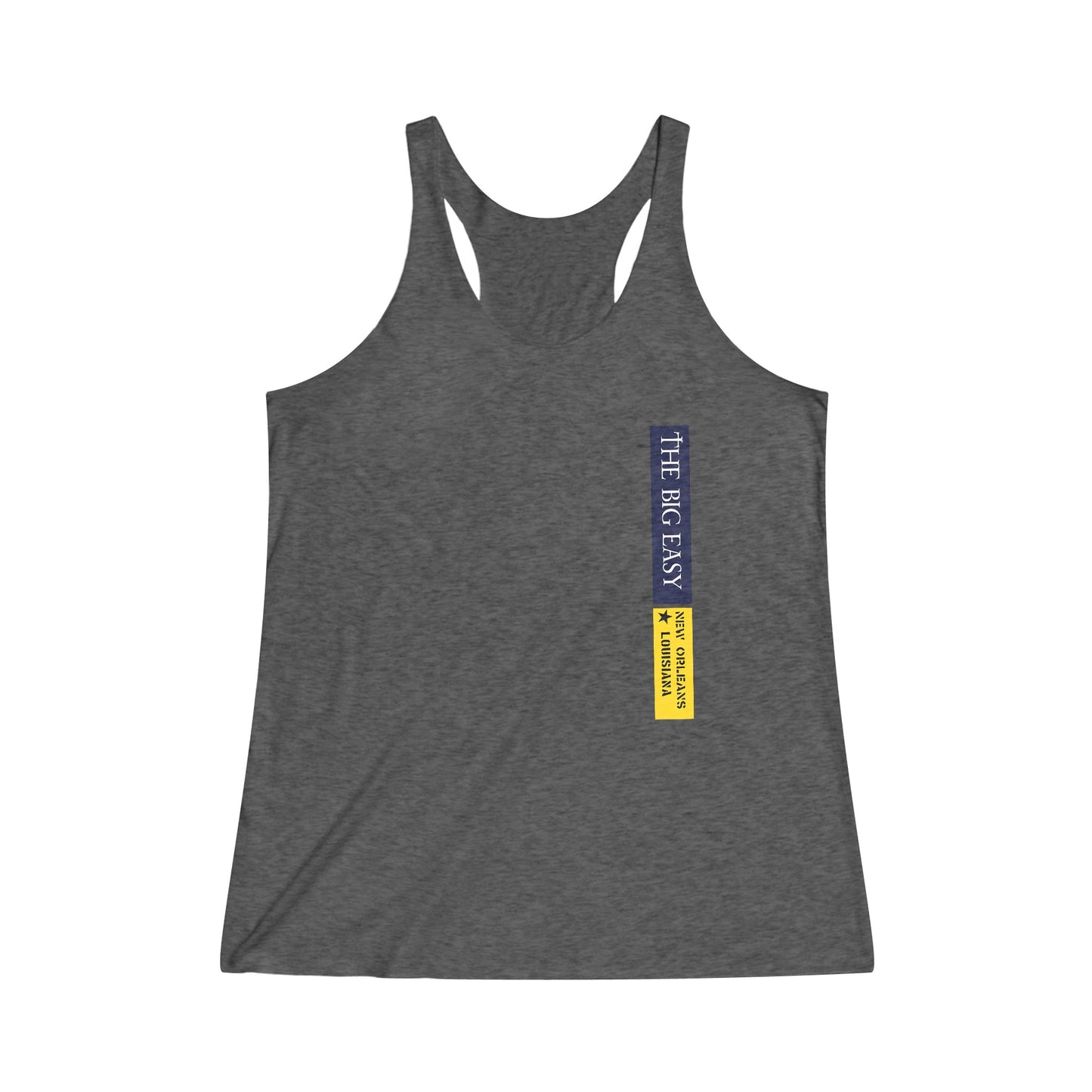 Women's Tri-Blend Racerback Tank with New Orleans city Design | OKEYCITY