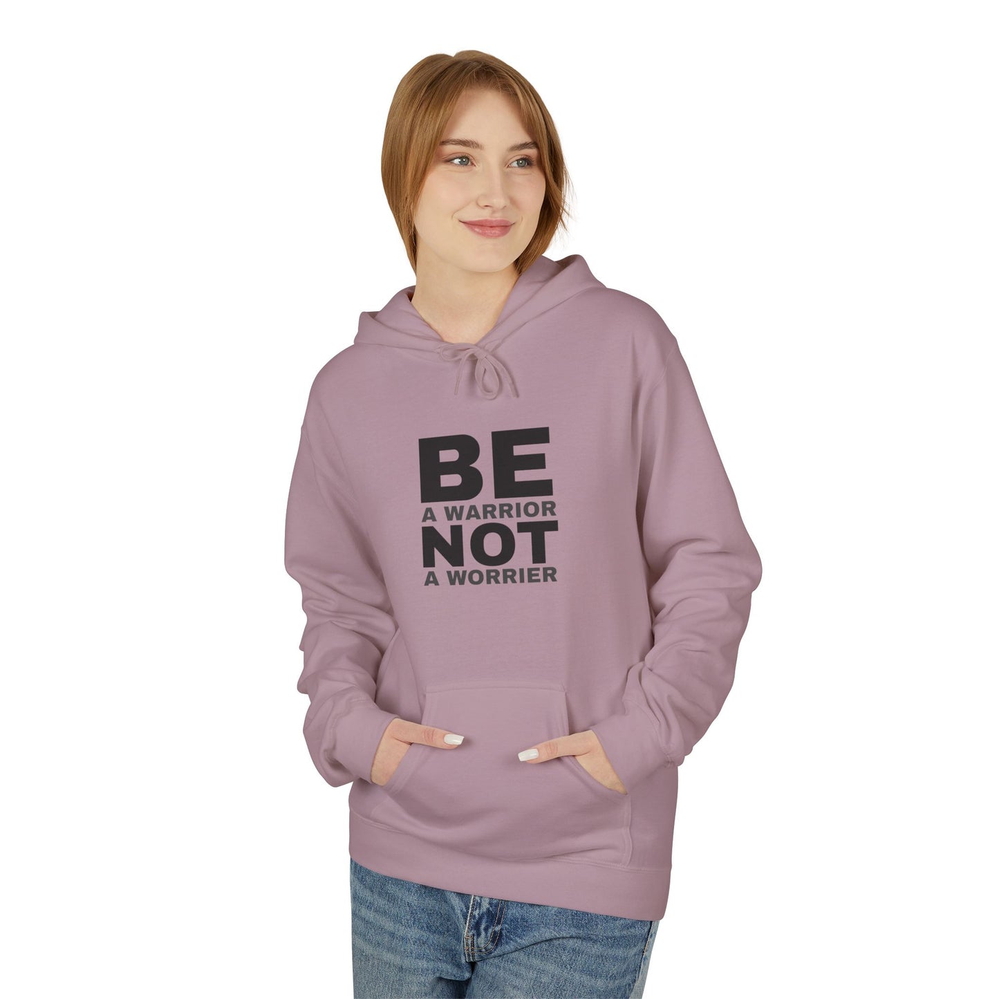 Unisex Midweight Softstyle Fleece Hoodie With Typography Design | OKEYCITY