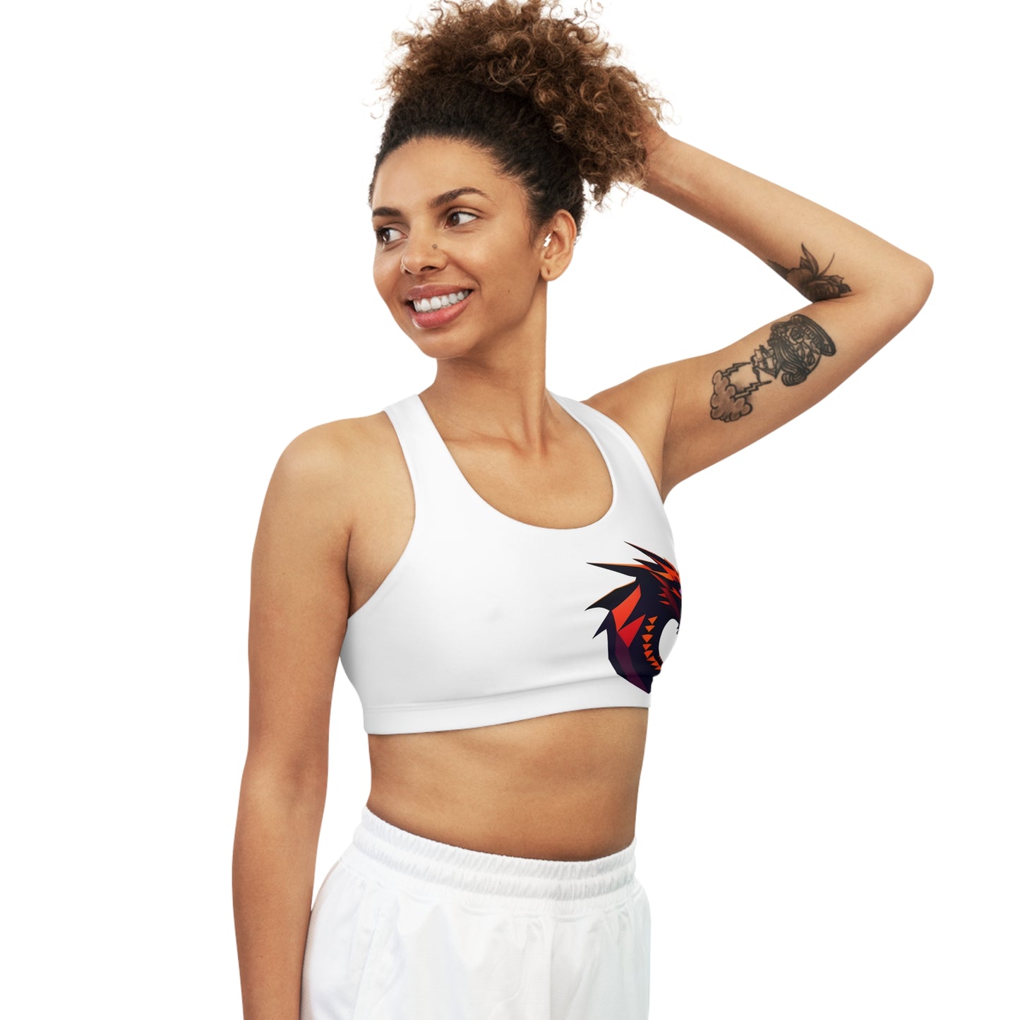 Seamless Sports Bra (AOP) with Dragon Design | OKEYCITY