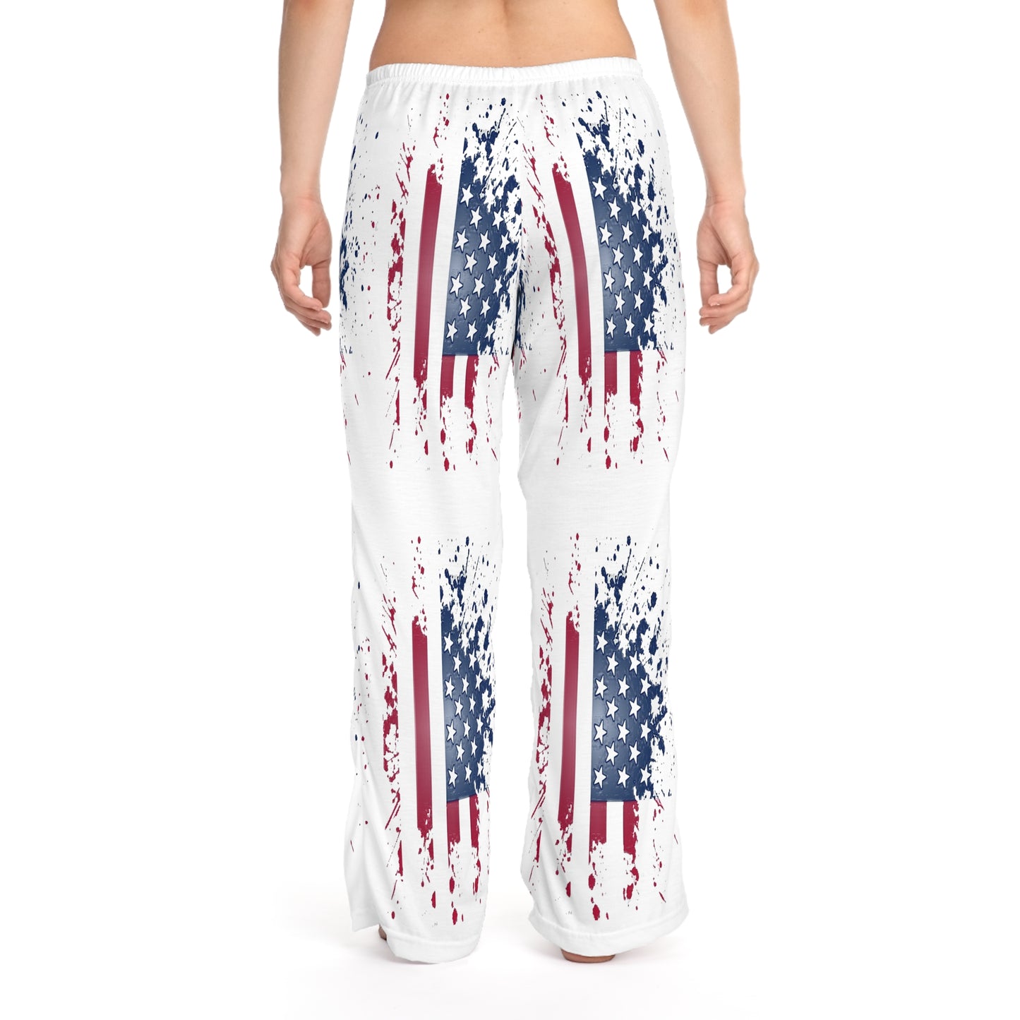 Women's Pajama Pants With the graphic design of the American flag | OKEYCITY