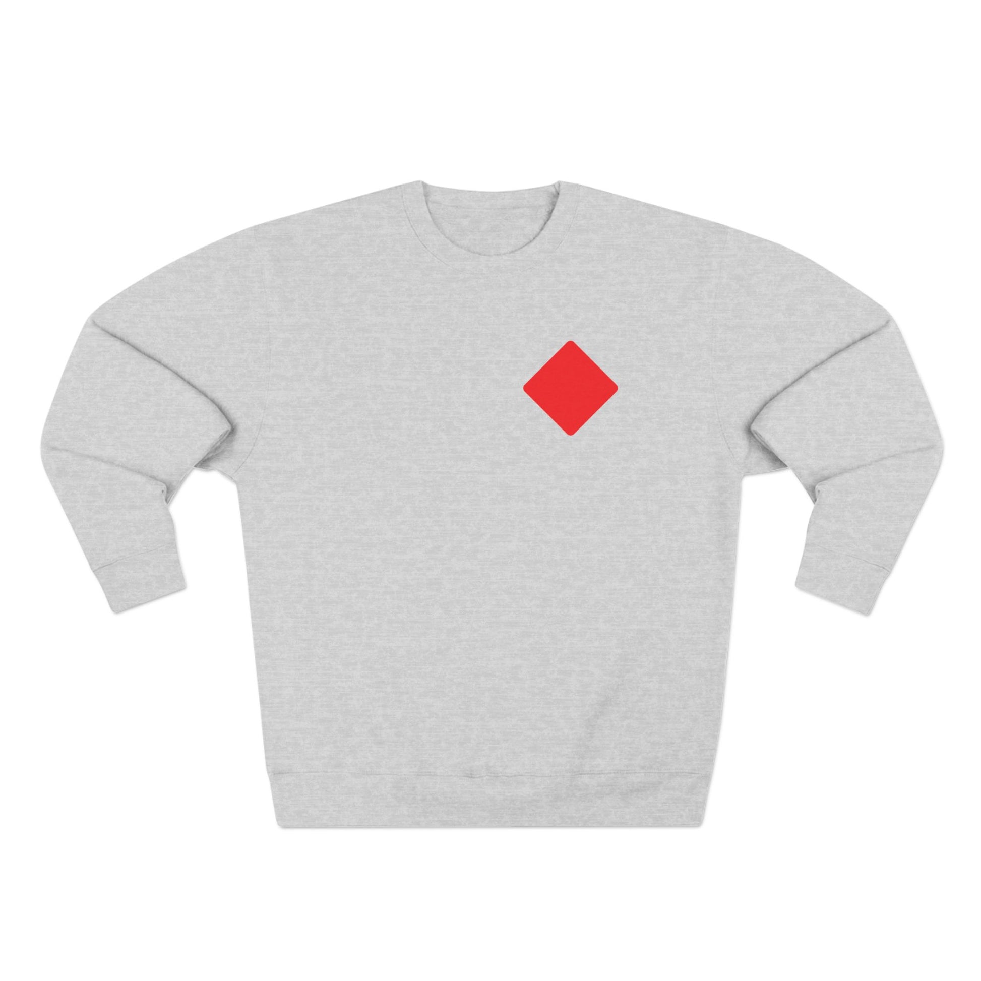 Unisex Crewneck Sweatshirt With Diamond card symbol | OKEYCITY