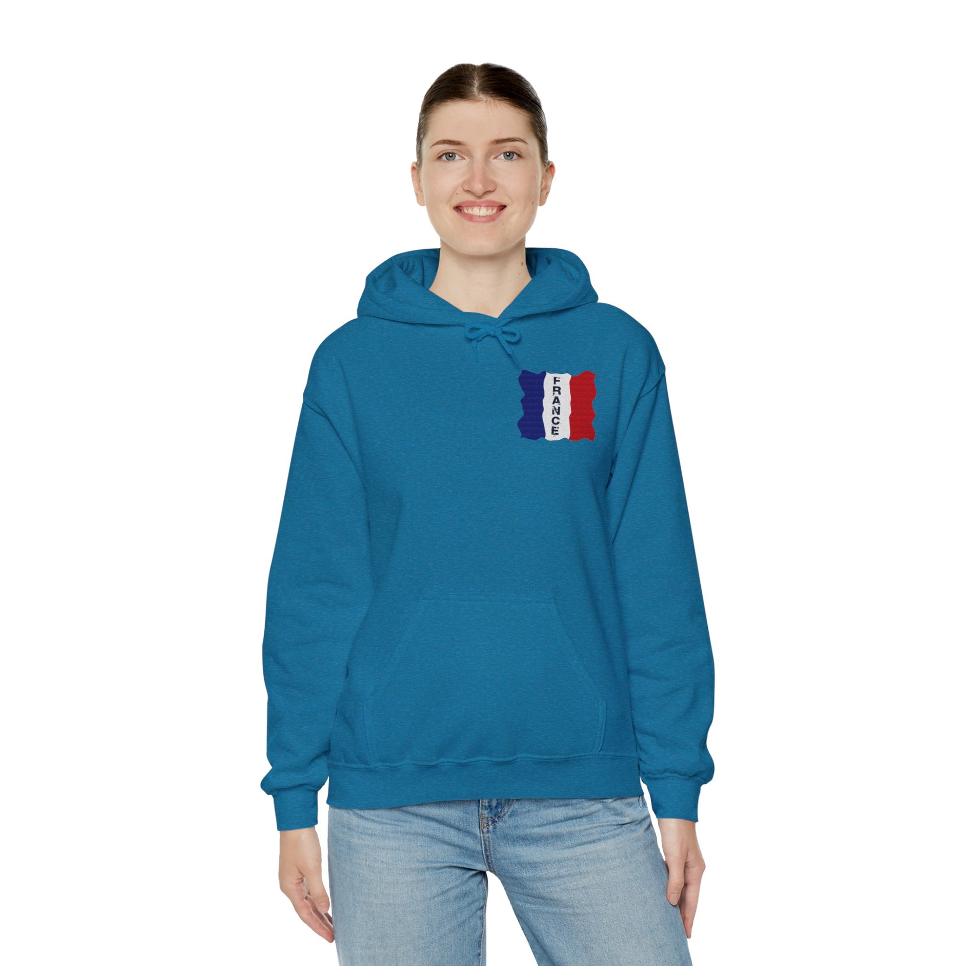 Unisex Heavy Blend™ Hooded Sweatshirt with flag france design | OKEYCITY