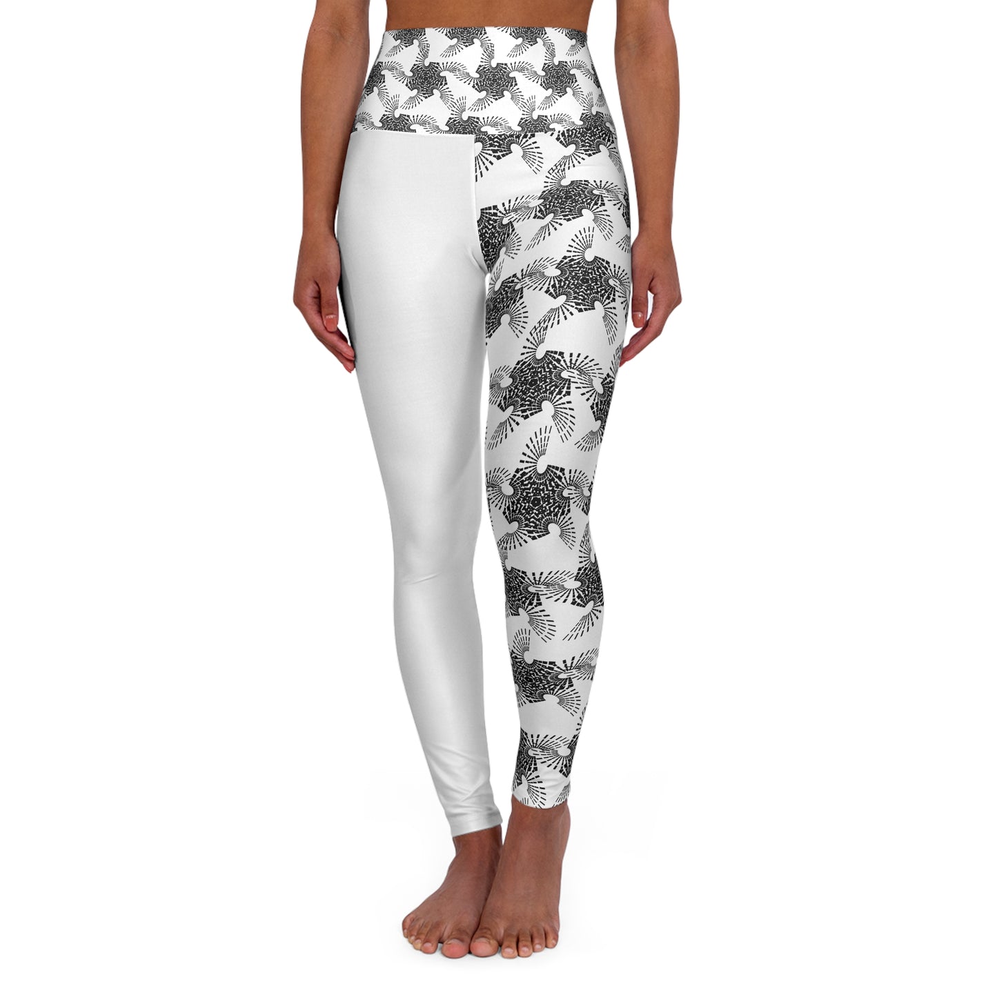 High Waisted Yoga Leggings (AOP) with unique pattern | OKEYCITY