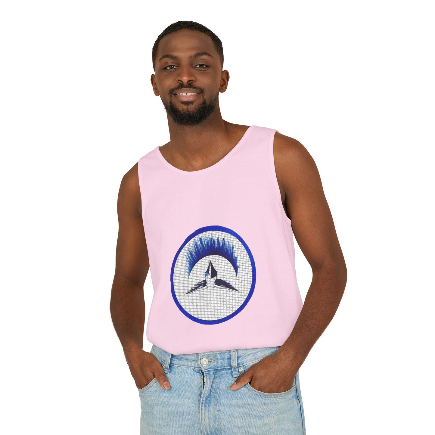 Unisex Garment-Dyed Tank Top with graphic Design | OKEYCITY