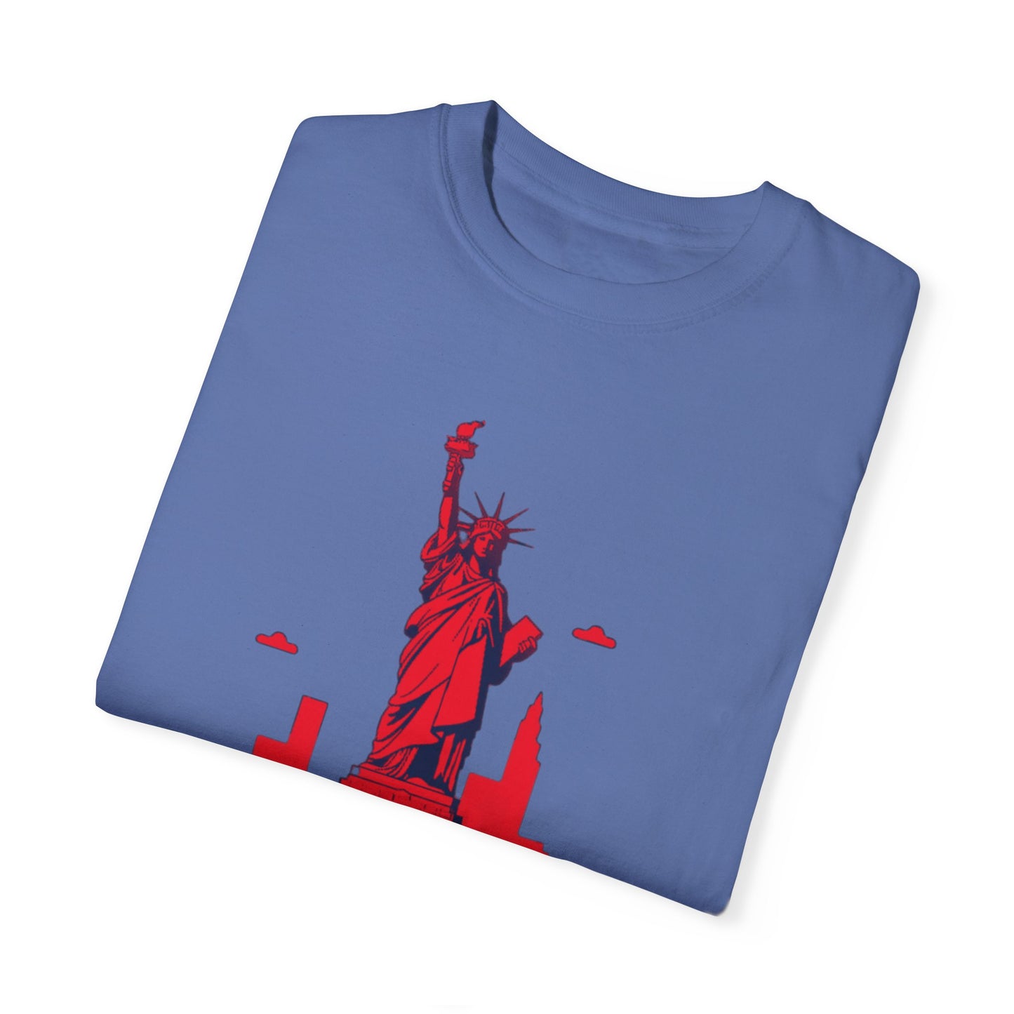 Unisex Garment-Dyed T-shirt with vector New York city Design | OKEYCITY