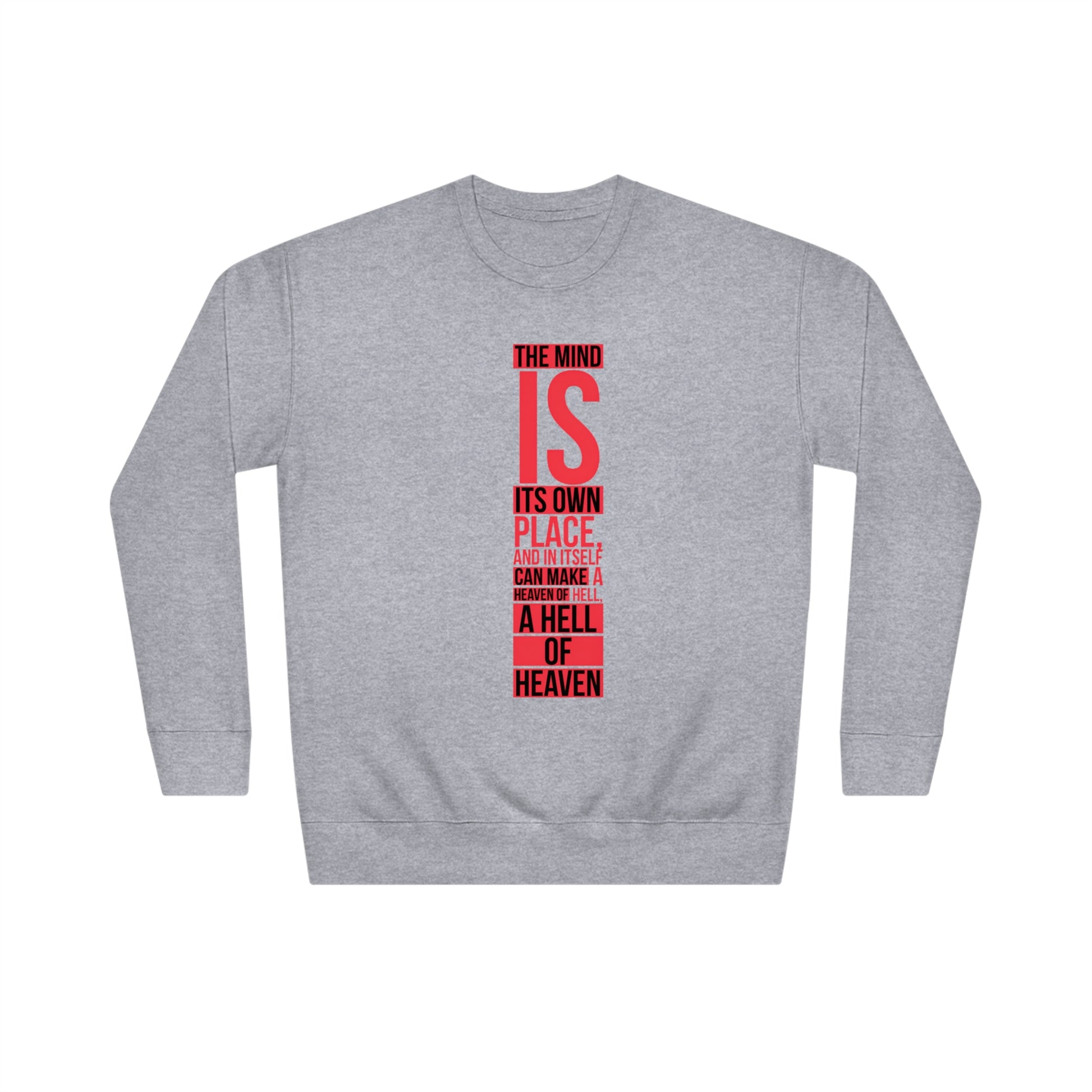 Unisex Crew Sweatshirt With Typography Design | OKEYCITY