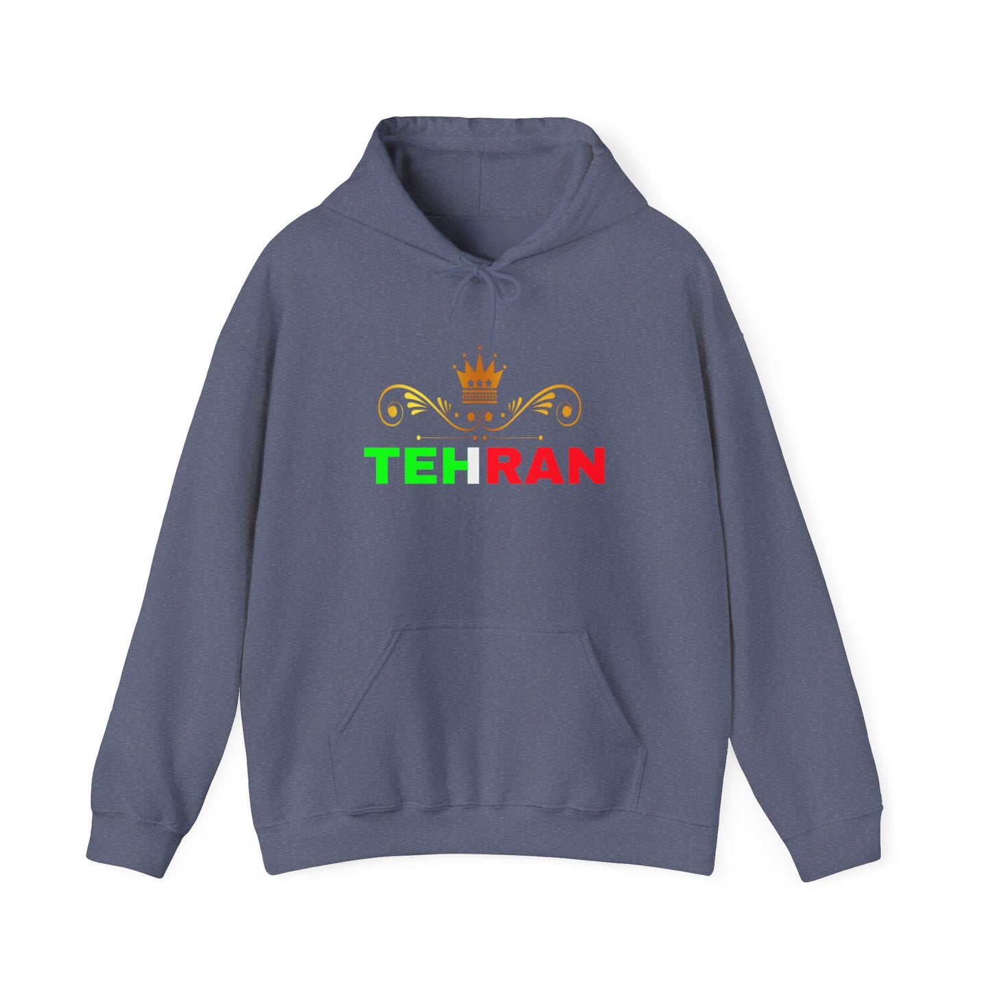 Unisex Heavy Blend™ Hooded Sweatshirt With Tehran and Iran Symbol Design | OKEYCITY