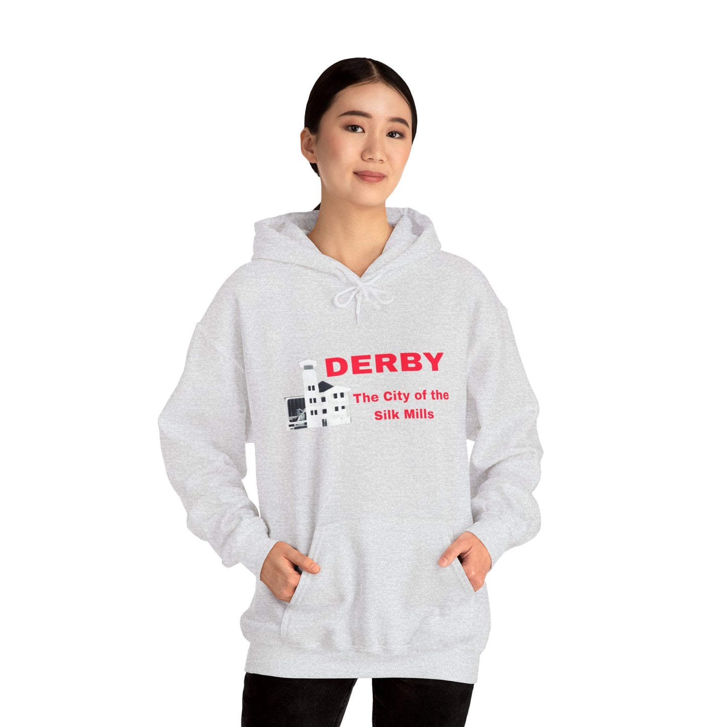 Unisex Heavy Blend™ Hooded Sweatshirt with Derby Design | OKEYCITY