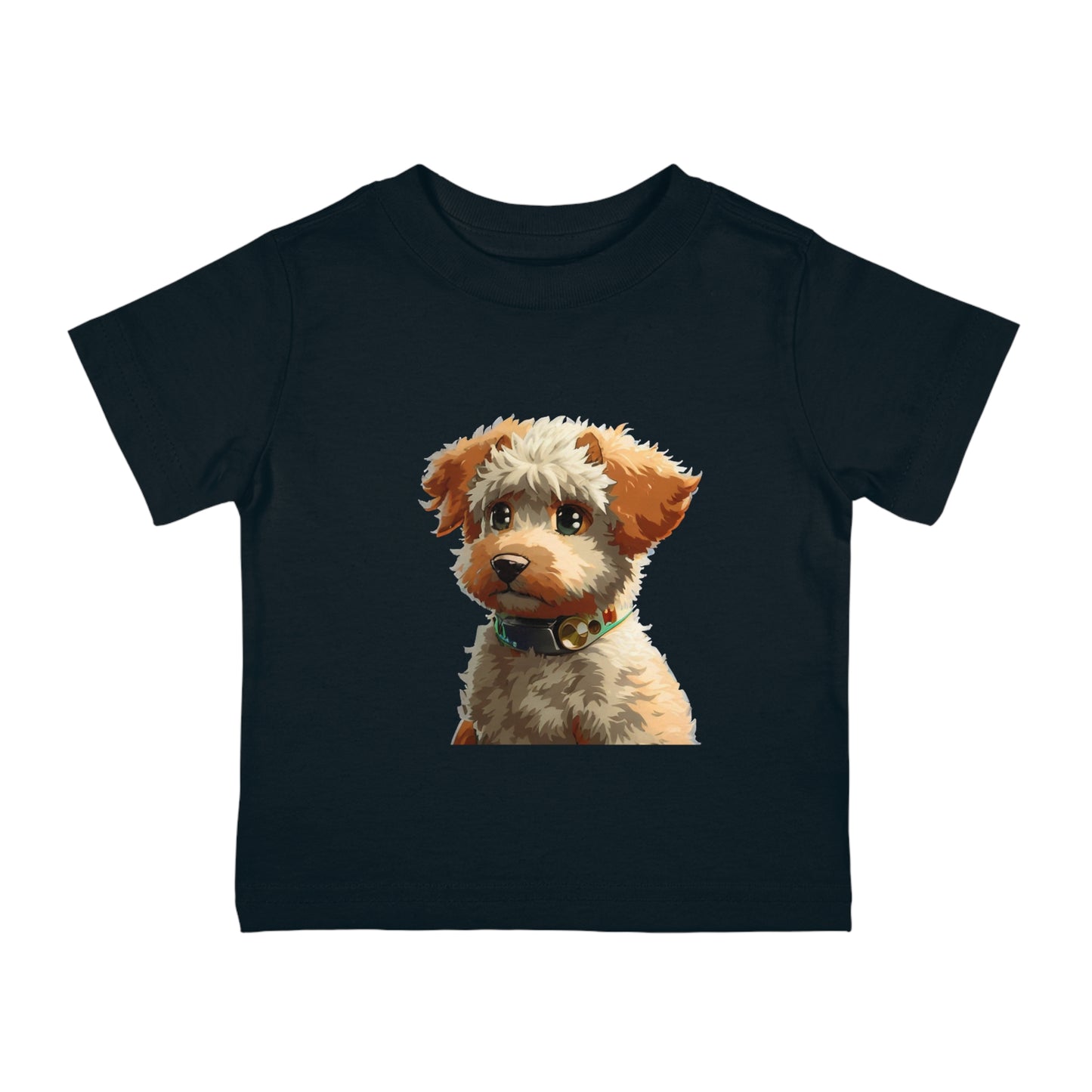 Infant Cotton Jersey Tee With Dog Design | OKEYCITY