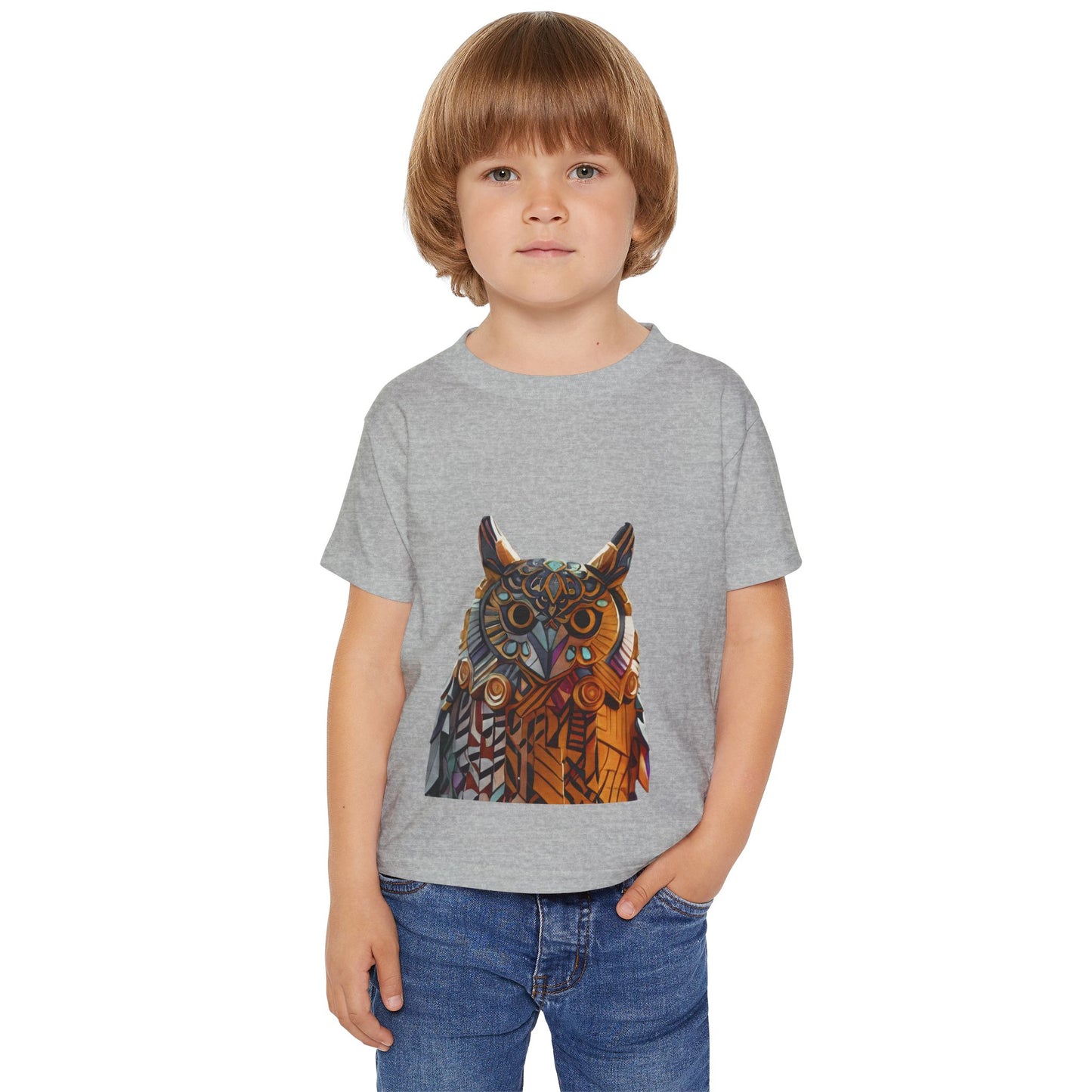 Heavy Cotton™ Toddler T-shirt with Graffiti Owl Design | OKEYCITY