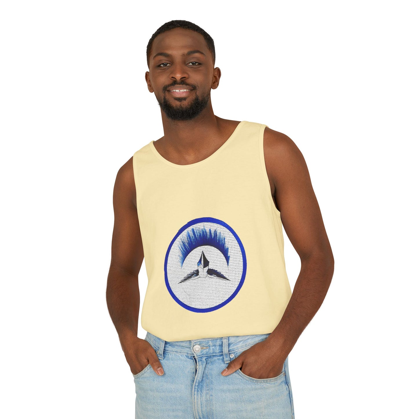 Unisex Garment-Dyed Tank Top with graphic Design | OKEYCITY