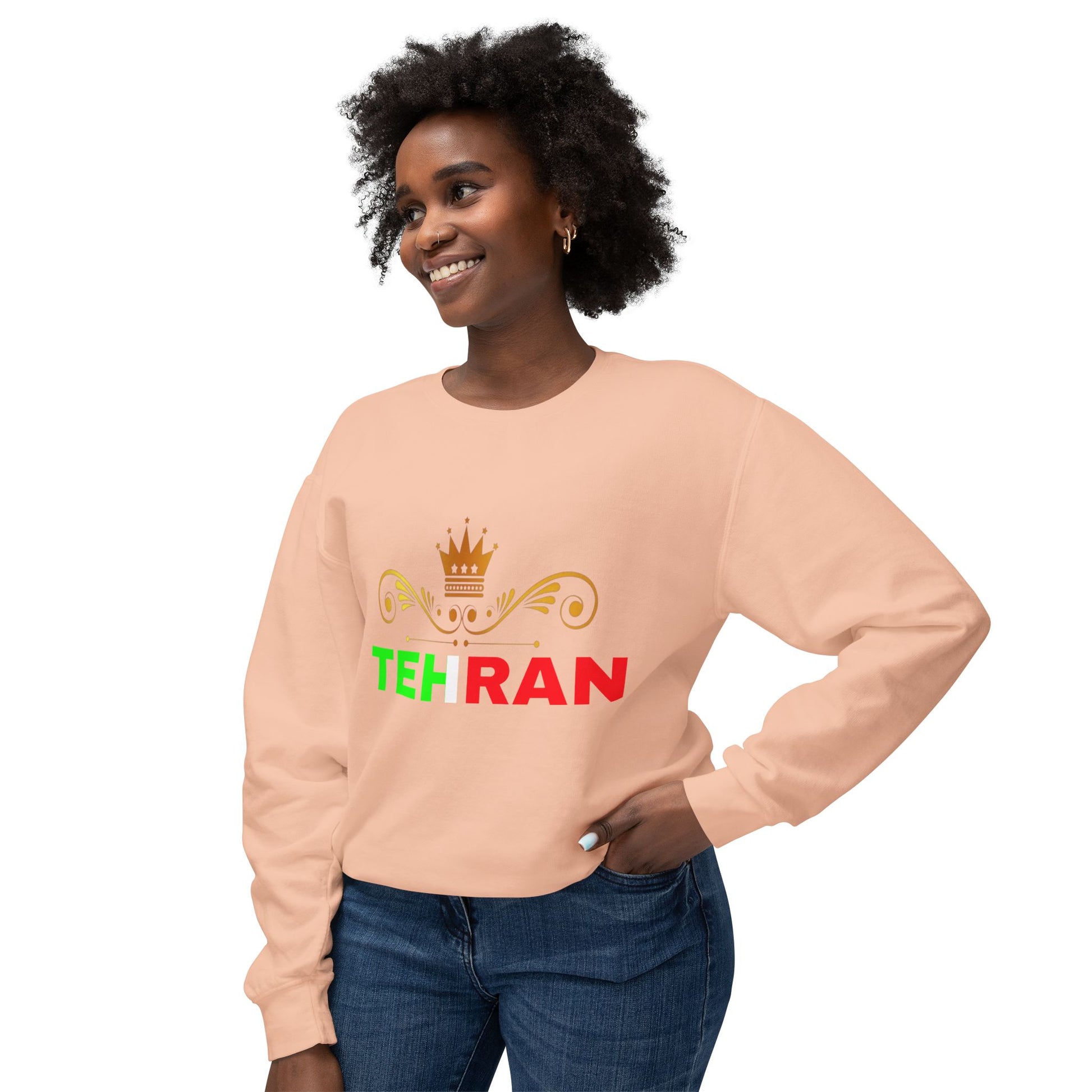 Unisex Lightweight Crewneck Sweatshirt With Tehran Design | OKEYCITY