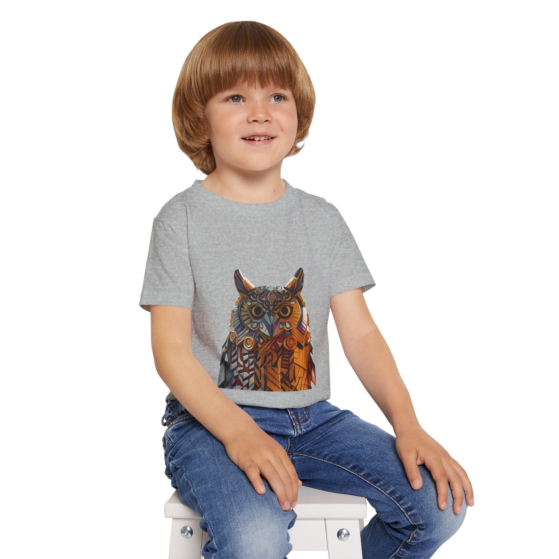 Heavy Cotton™ Toddler T-shirt with Graffiti Owl Design | OKEYCITY