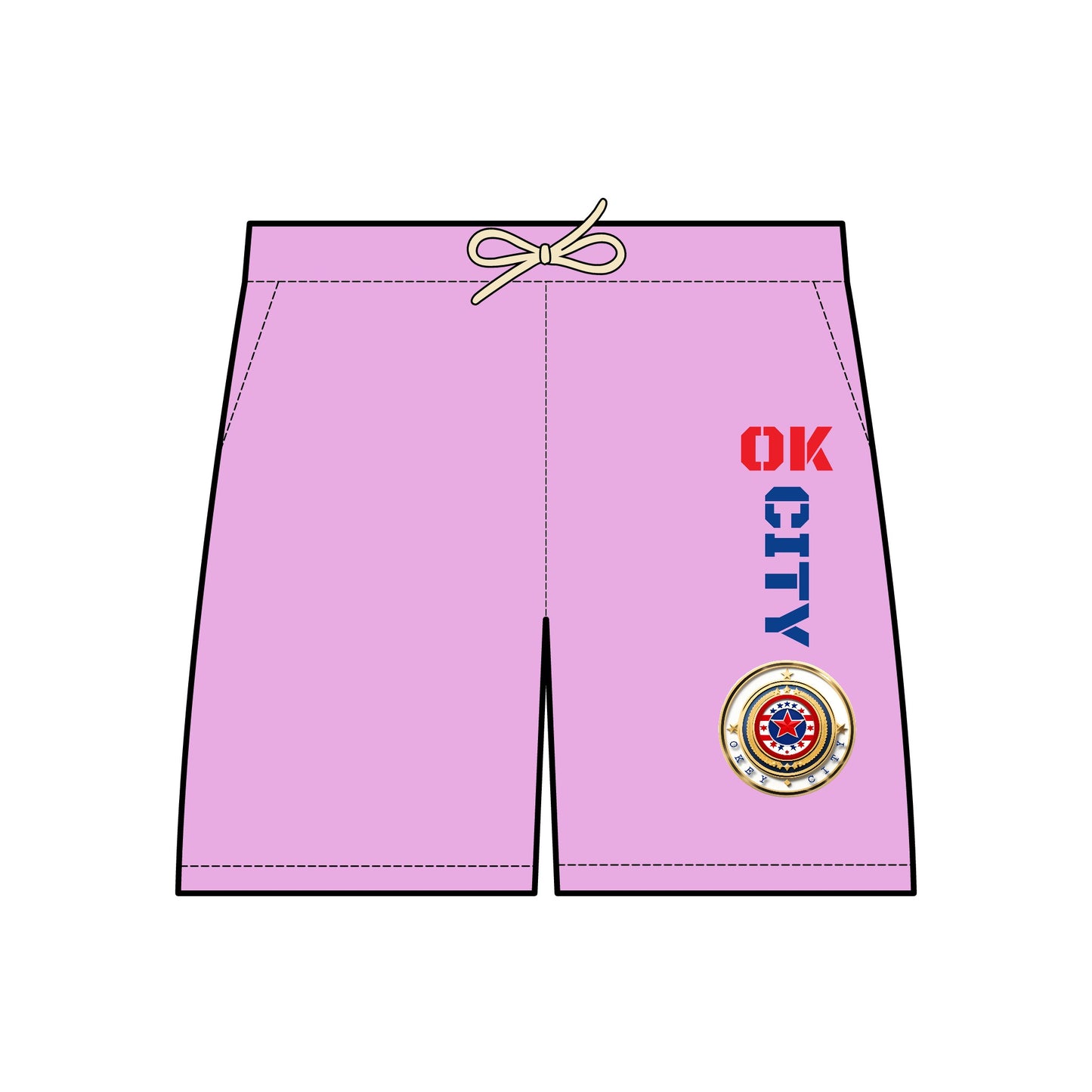 Unisex Garment-Dyed Lightweight Fleece Sweat Shorts with okeycity Design | OKEYCITY