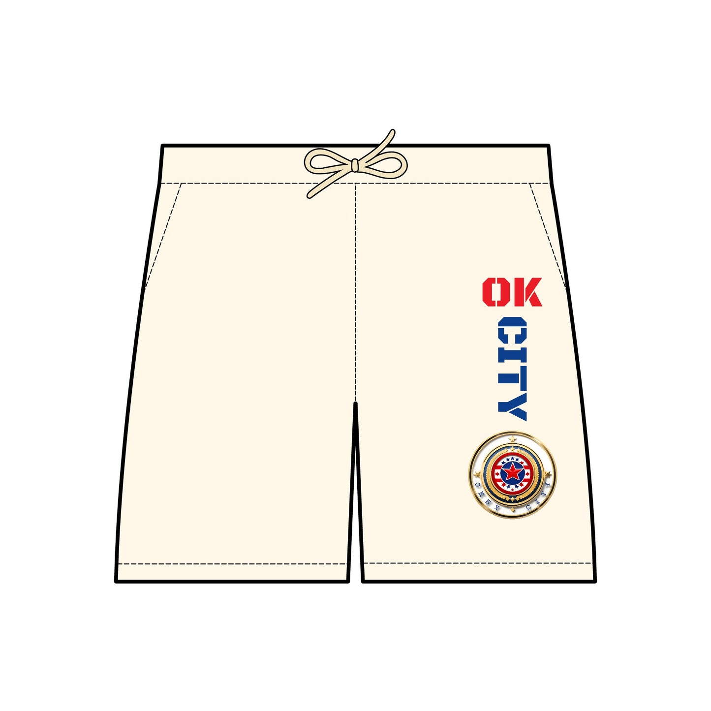 Unisex Garment-Dyed Lightweight Fleece Sweat Shorts with okeycity Design | OKEYCITY