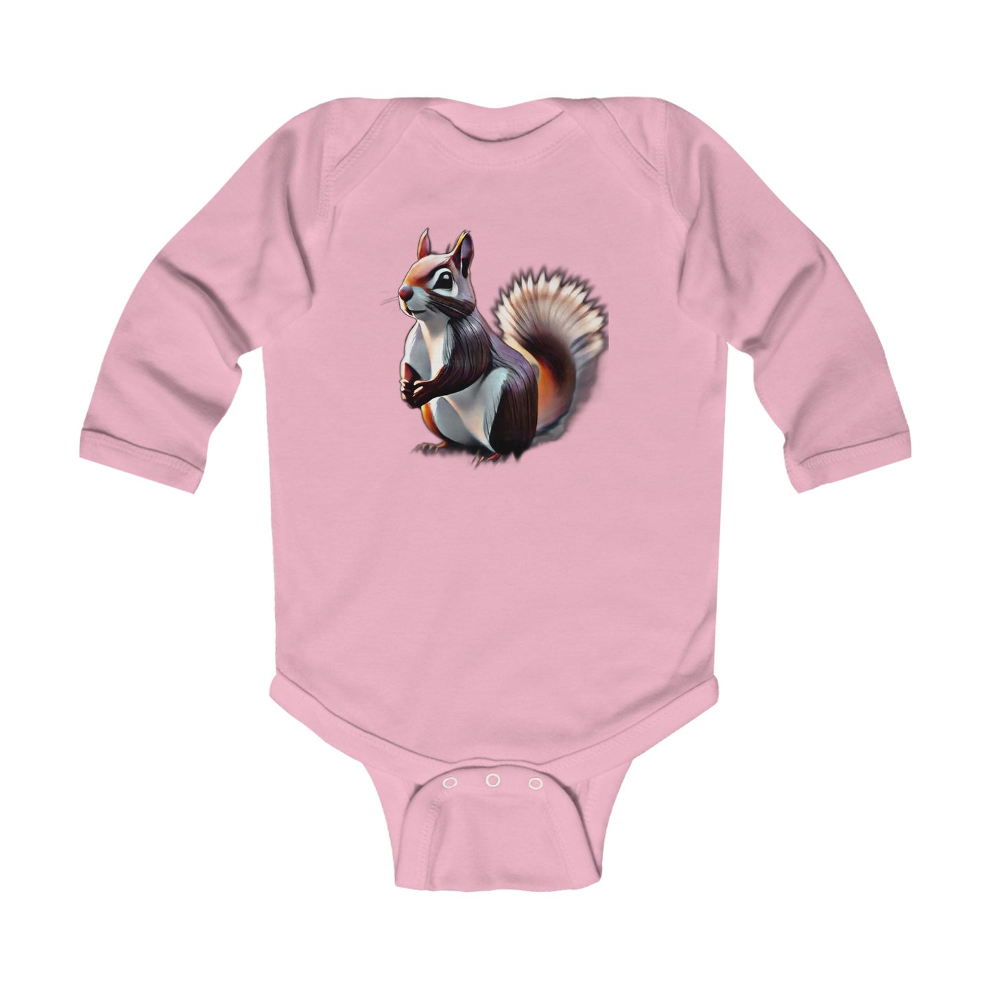 Infant Long Sleeve Bodysuit With Squirrel design | OKEYCITY