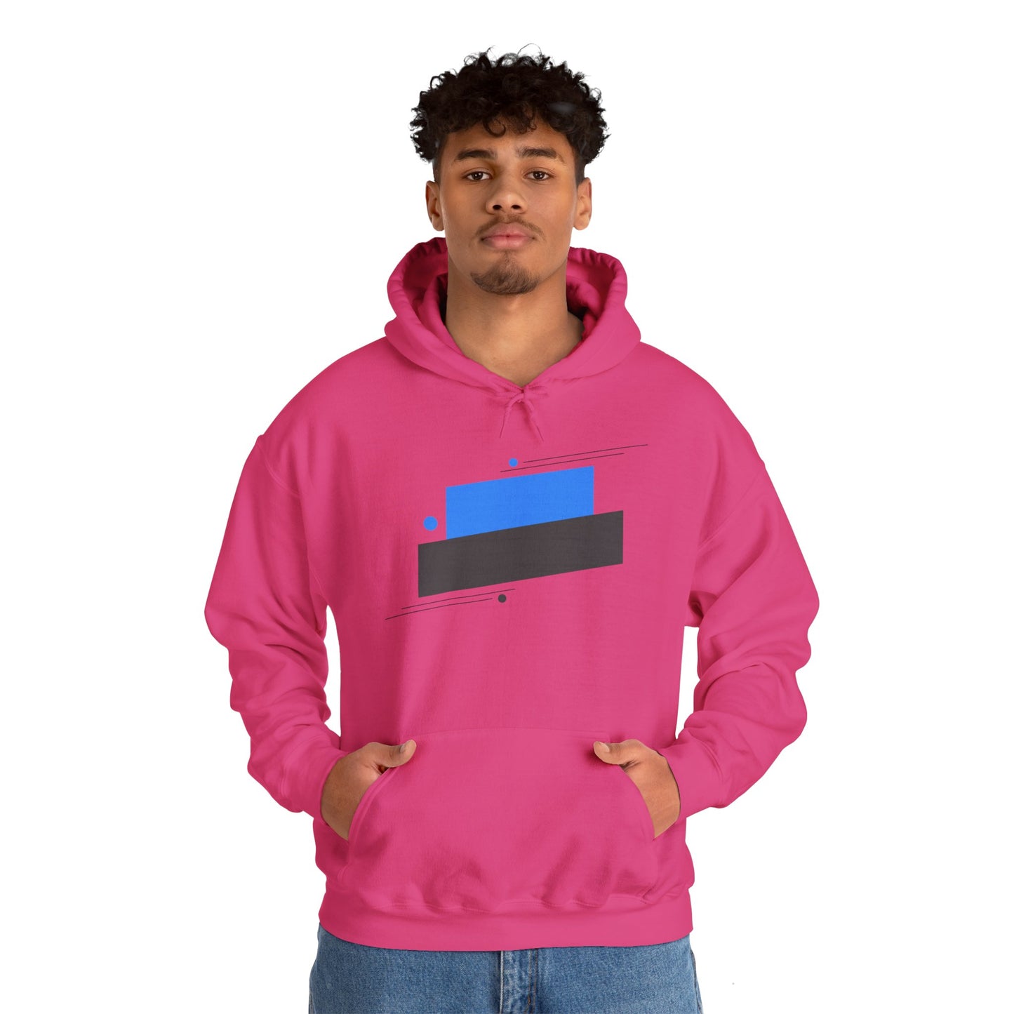 Unisex Heavy Blend™ Hooded Sweatshirt with blue graphic Design | OKEYCITY