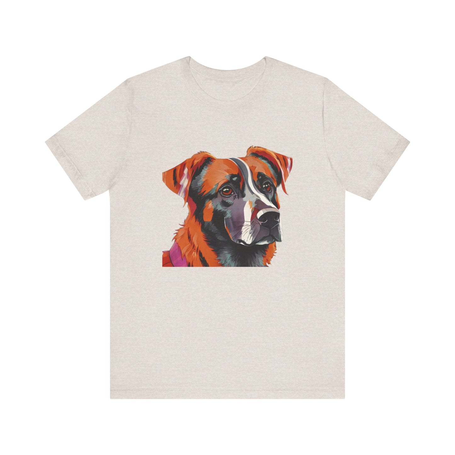 Unisex Jersey Short Sleeve Tee with dog design | OKEYCITY