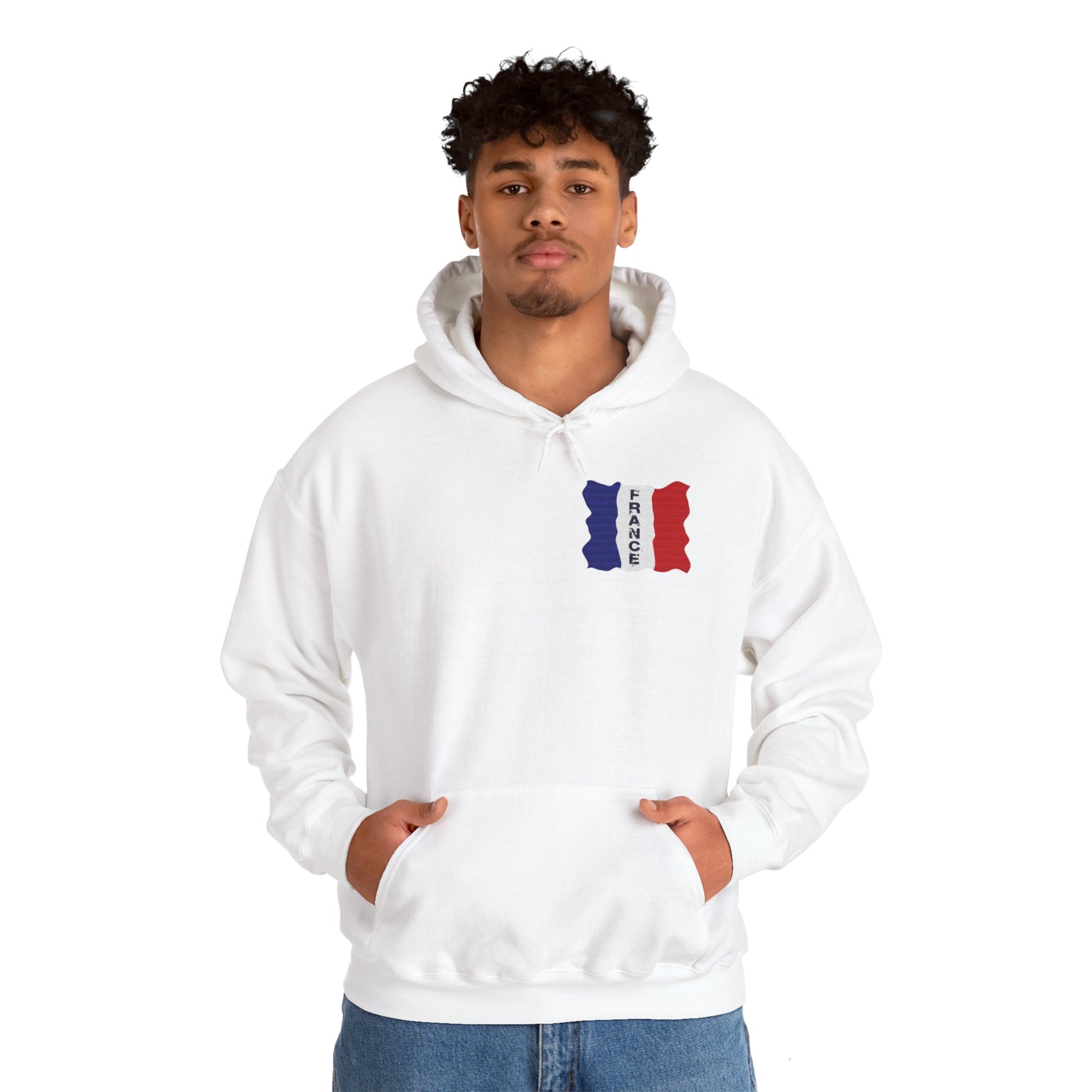 Unisex Heavy Blend™ Hooded Sweatshirt with flag france design | OKEYCITY