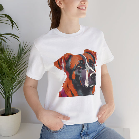 Unisex Jersey Short Sleeve Tee with dog design | OKEYCITY