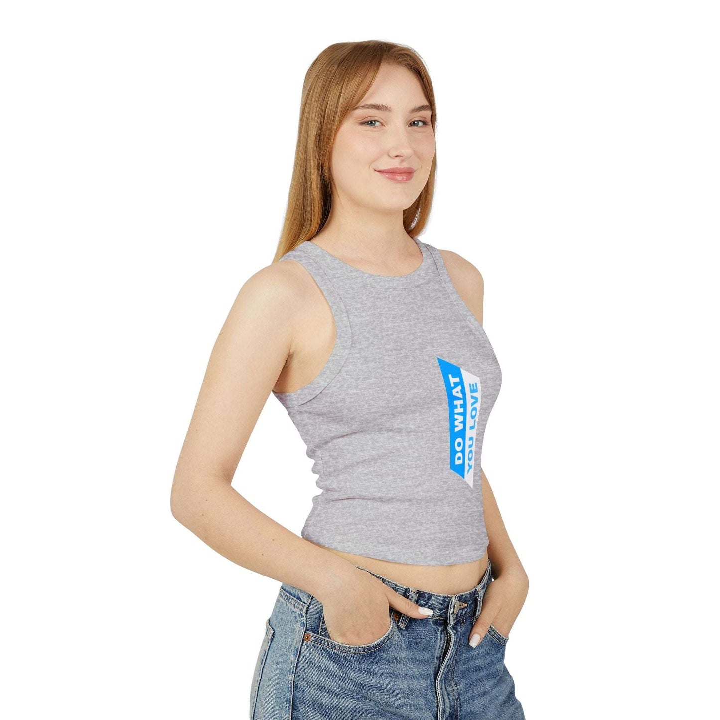 Women's Micro Rib Racer Tank Top | OKEYCITY