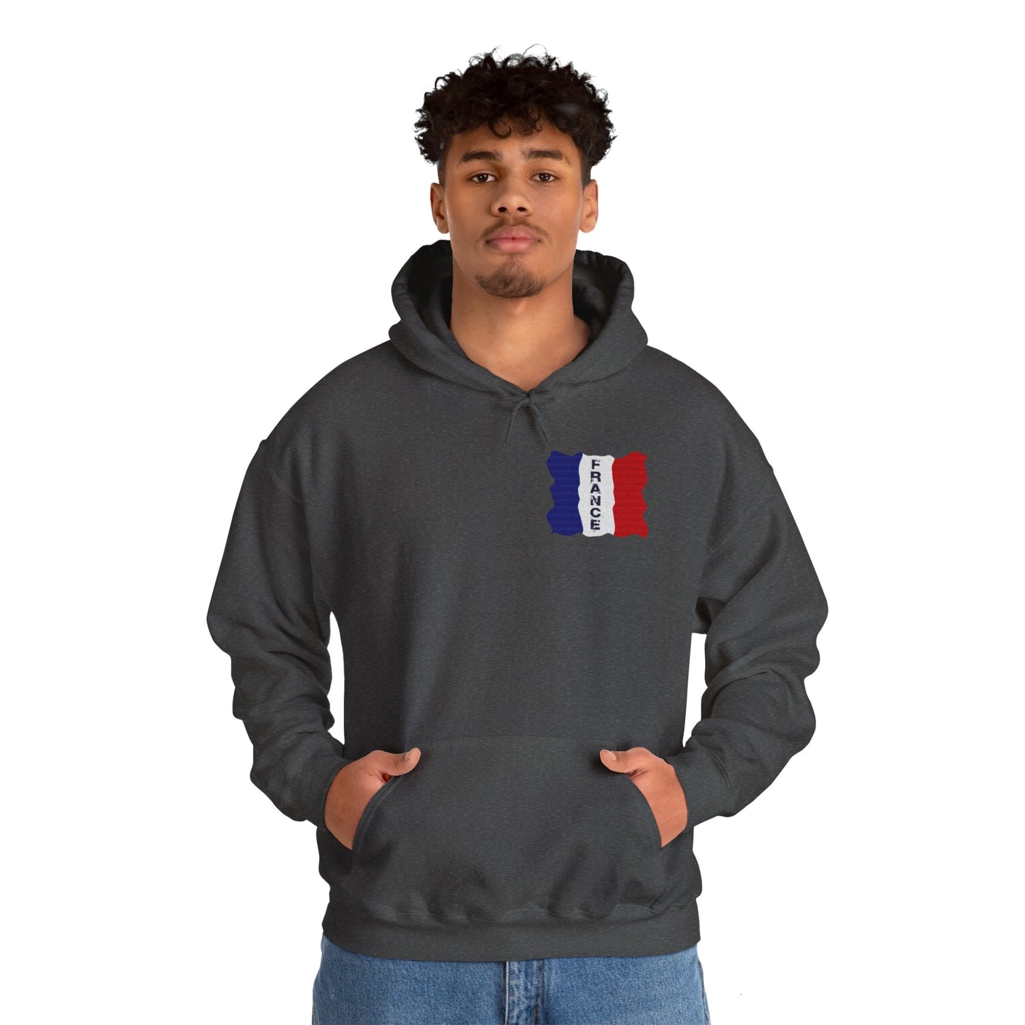 Unisex Heavy Blend™ Hooded Sweatshirt with flag france design | OKEYCITY