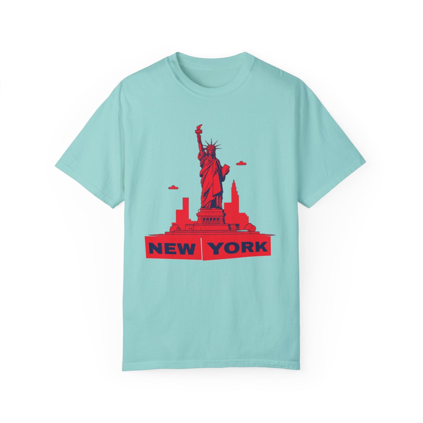 Unisex Garment-Dyed T-shirt with vector New York city Design | OKEYCITY