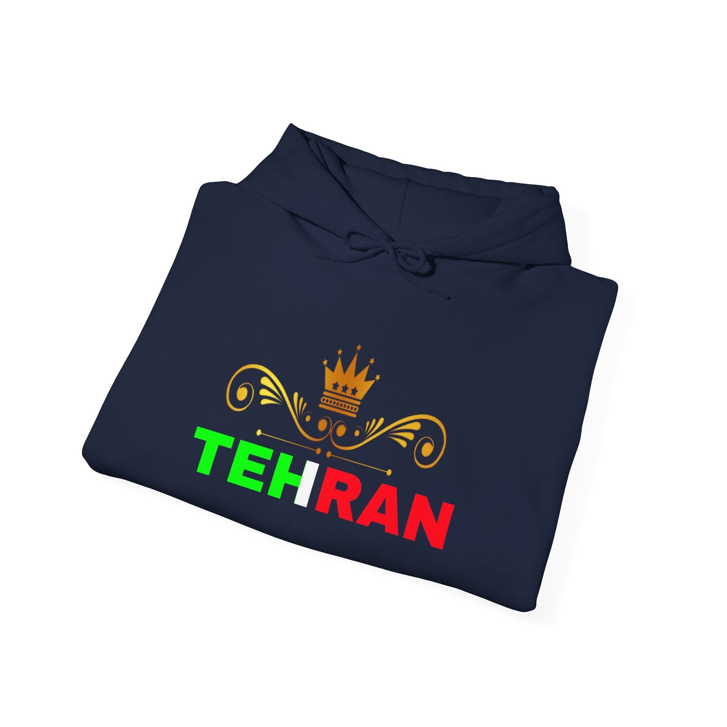 Unisex Heavy Blend™ Hooded Sweatshirt With Tehran and Iran Symbol Design | OKEYCITY