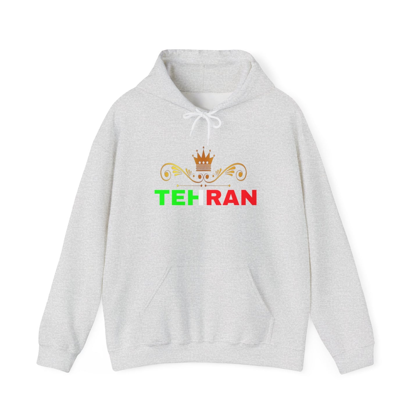 Unisex Heavy Blend™ Hooded Sweatshirt With Tehran and Iran Symbol Design | OKEYCITY