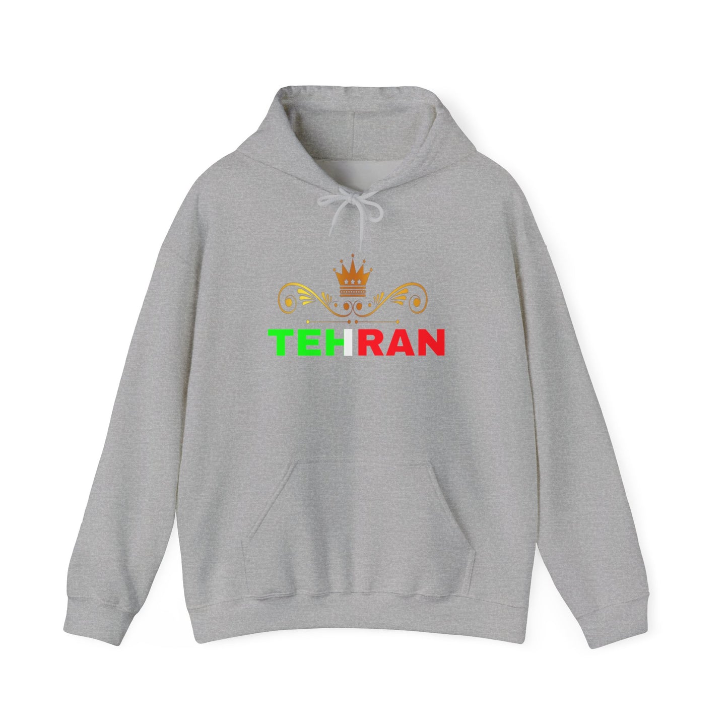 Unisex Heavy Blend™ Hooded Sweatshirt With Tehran and Iran Symbol Design | OKEYCITY