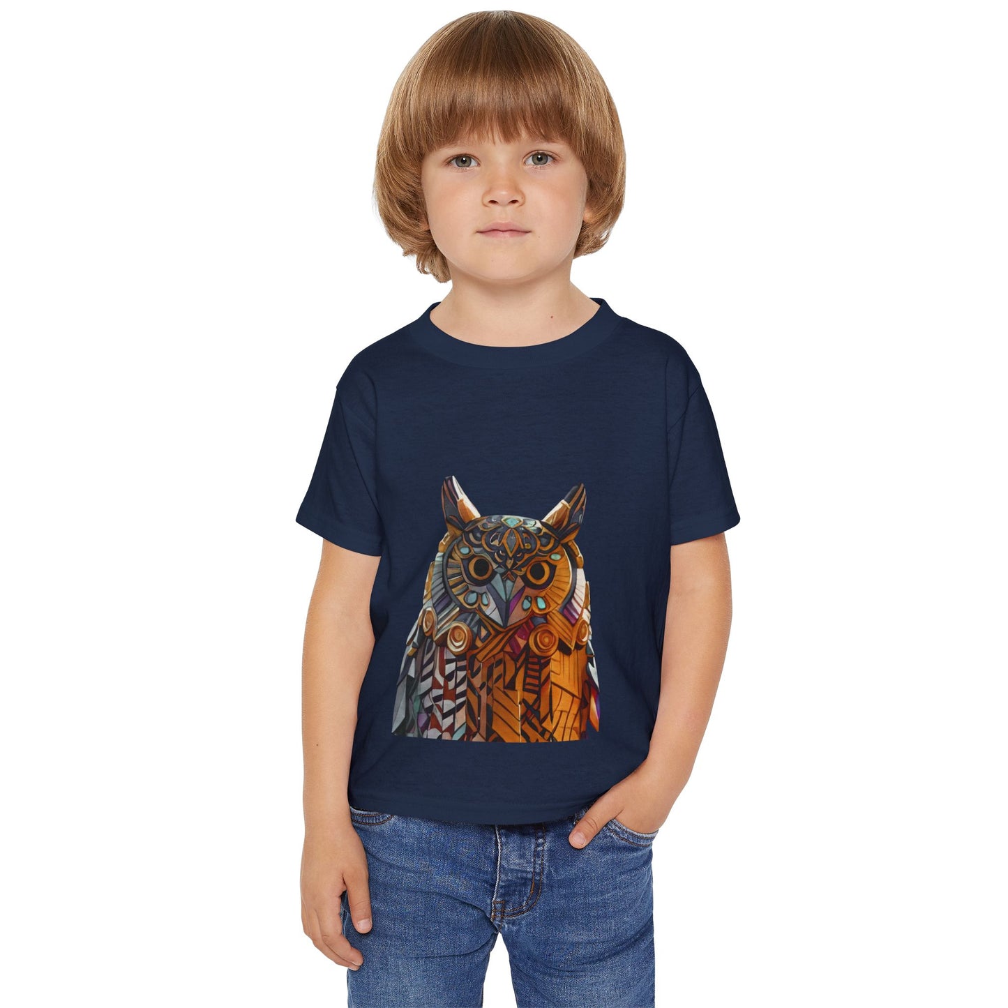 Heavy Cotton™ Toddler T-shirt with Graffiti Owl Design | OKEYCITY