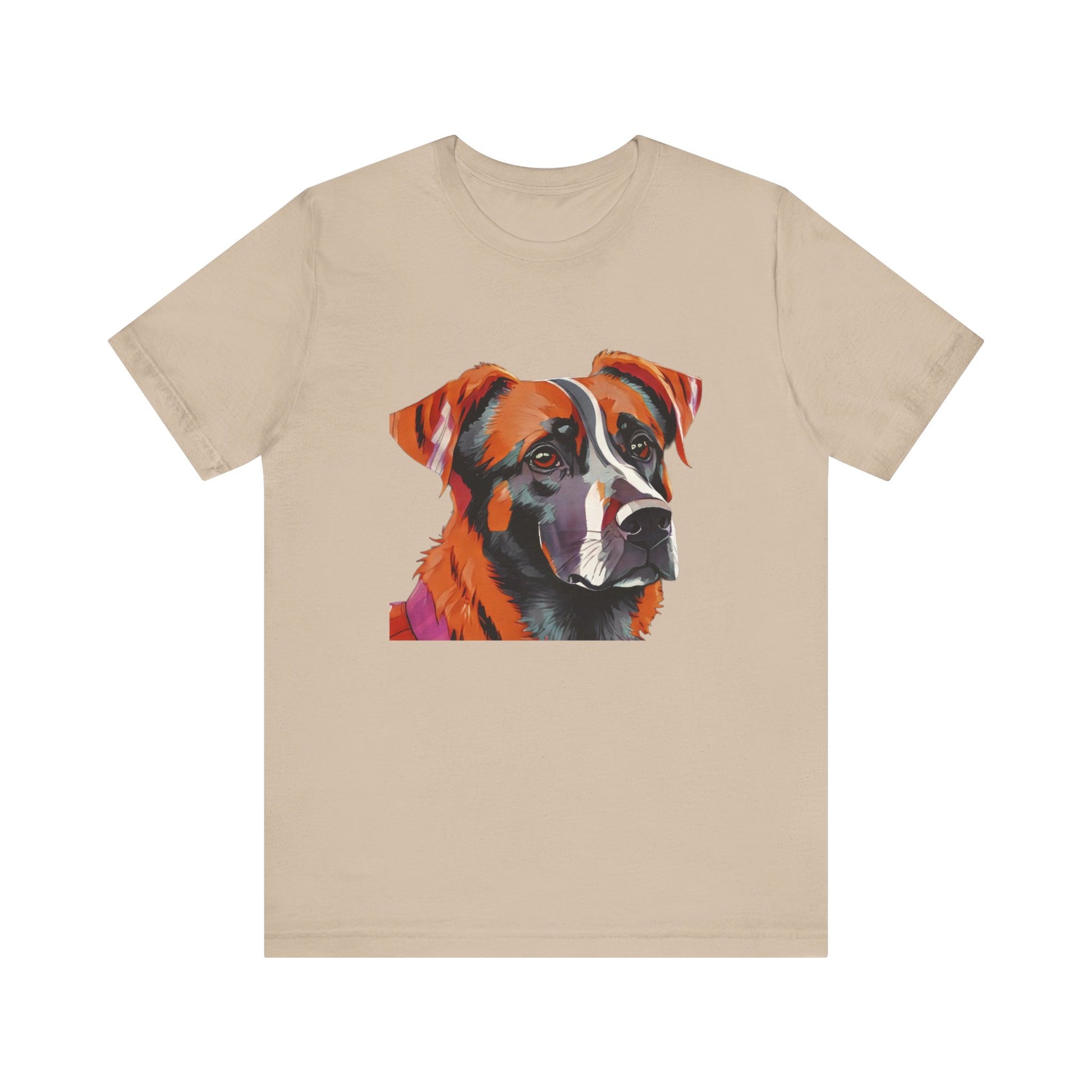 Unisex Jersey Short Sleeve Tee with dog design | OKEYCITY