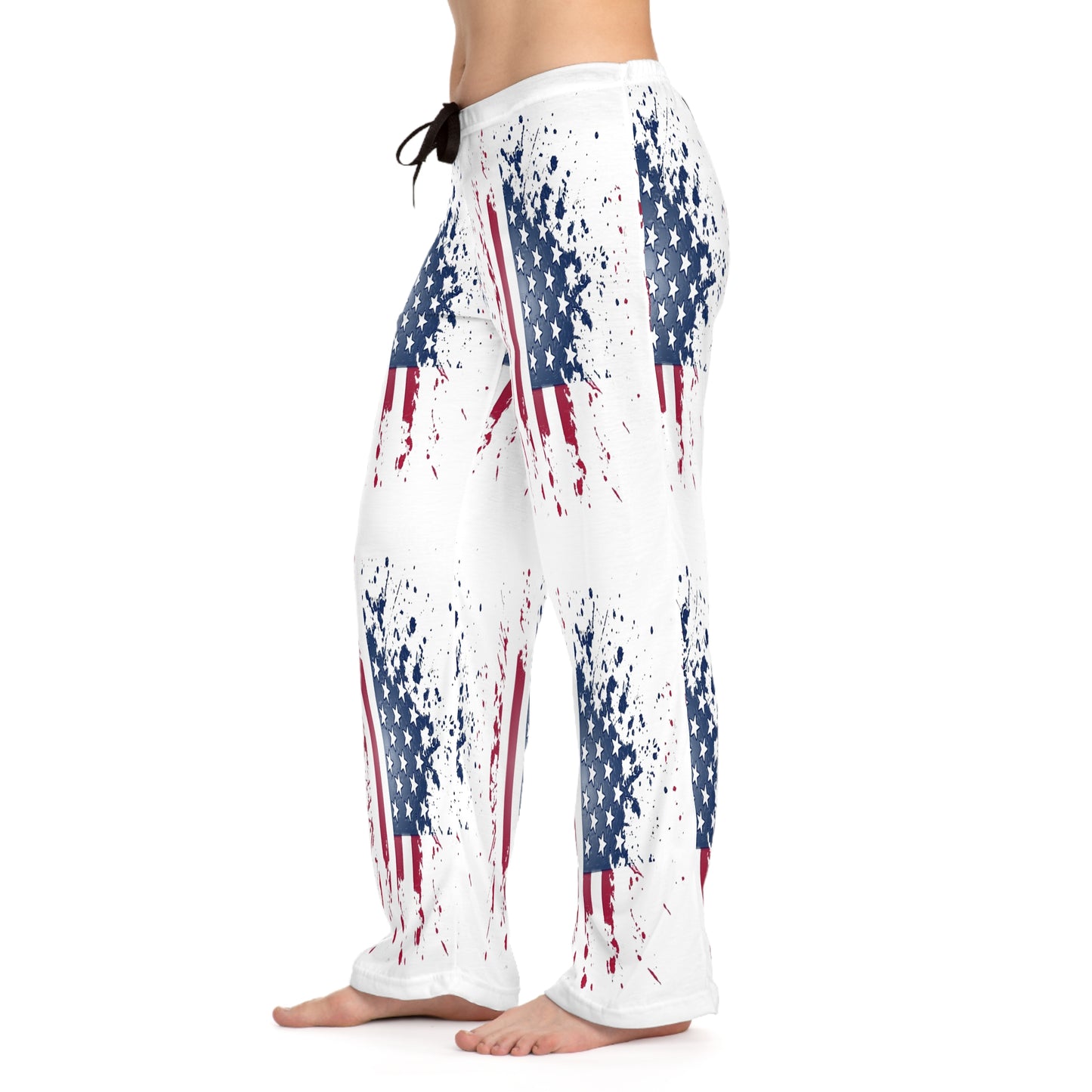 Women's Pajama Pants With the graphic design of the American flag | OKEYCITY