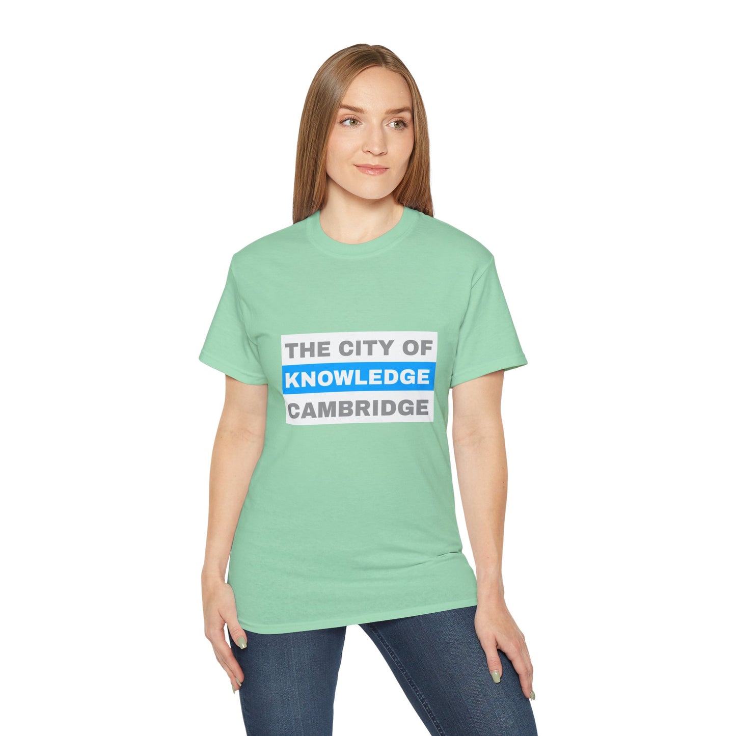 Unisex Ultra Cotton Tee with cambridge city Design | OKEYCITY