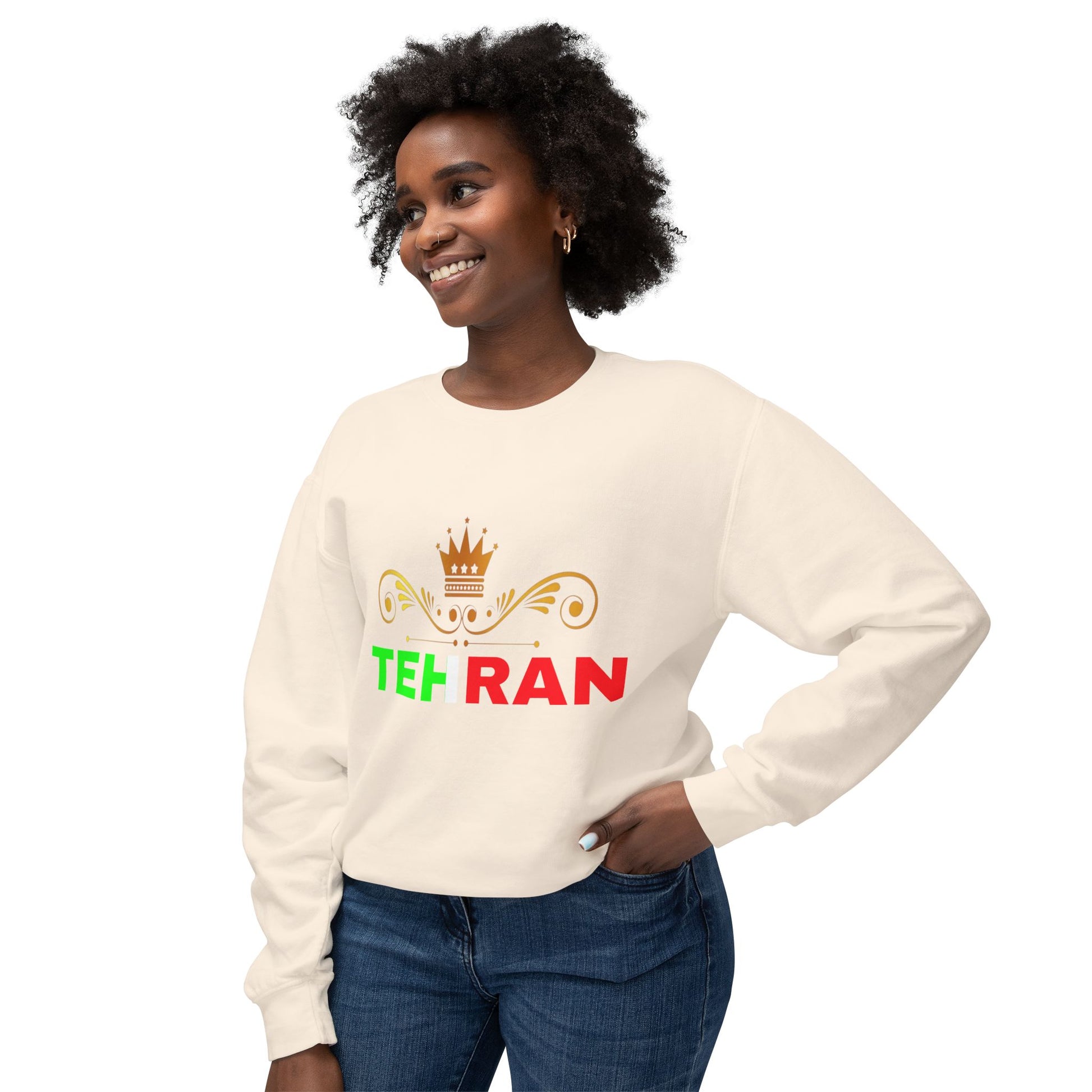 Unisex Lightweight Crewneck Sweatshirt With Tehran Design | OKEYCITY