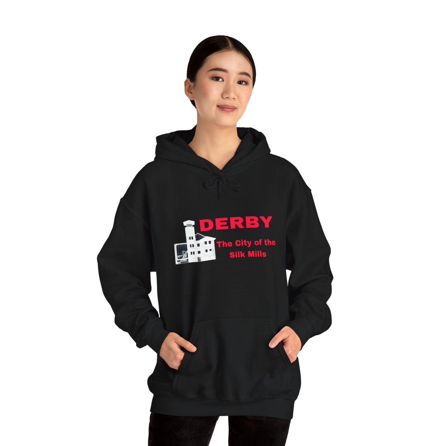 Unisex Heavy Blend™ Hooded Sweatshirt with Derby Design | OKEYCITY