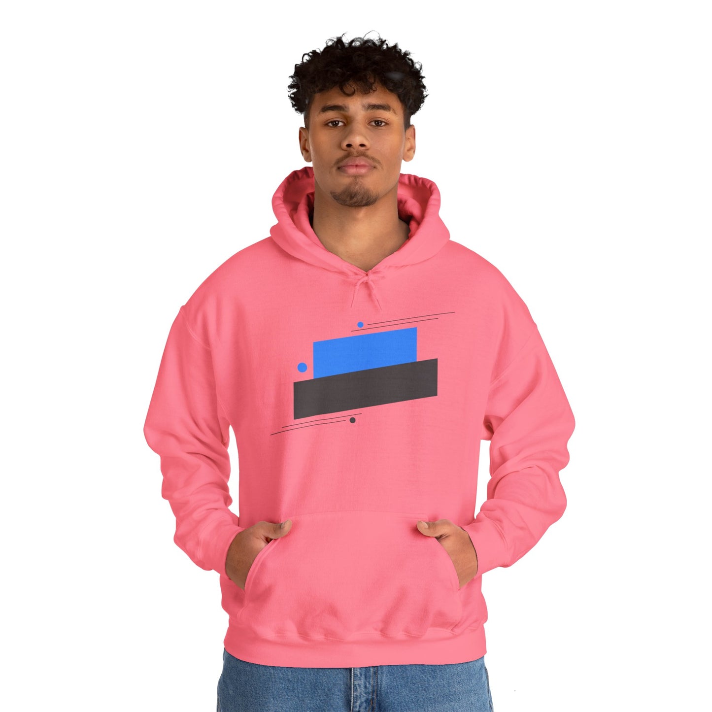 Unisex Heavy Blend™ Hooded Sweatshirt with blue graphic Design | OKEYCITY