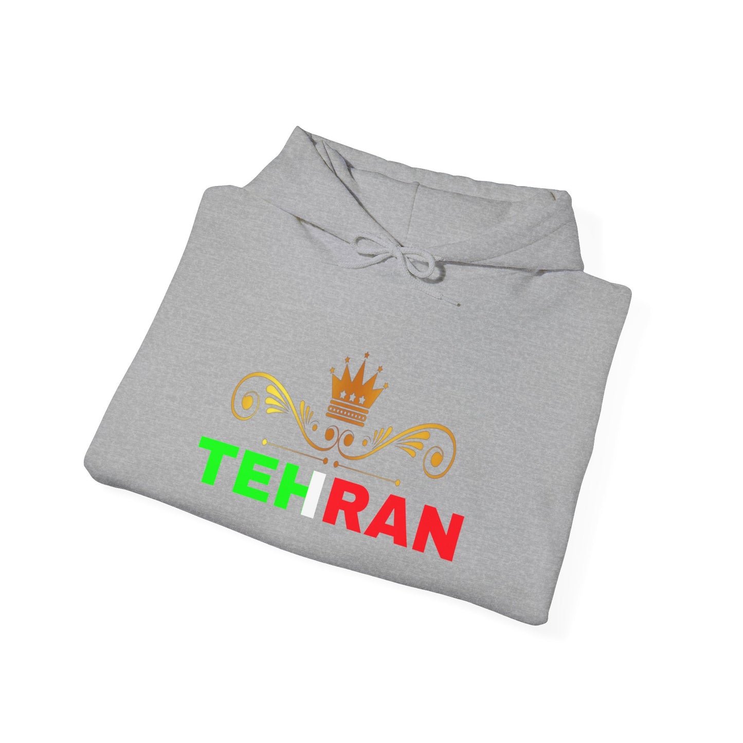 Unisex Heavy Blend™ Hooded Sweatshirt With Tehran and Iran Symbol Design | OKEYCITY