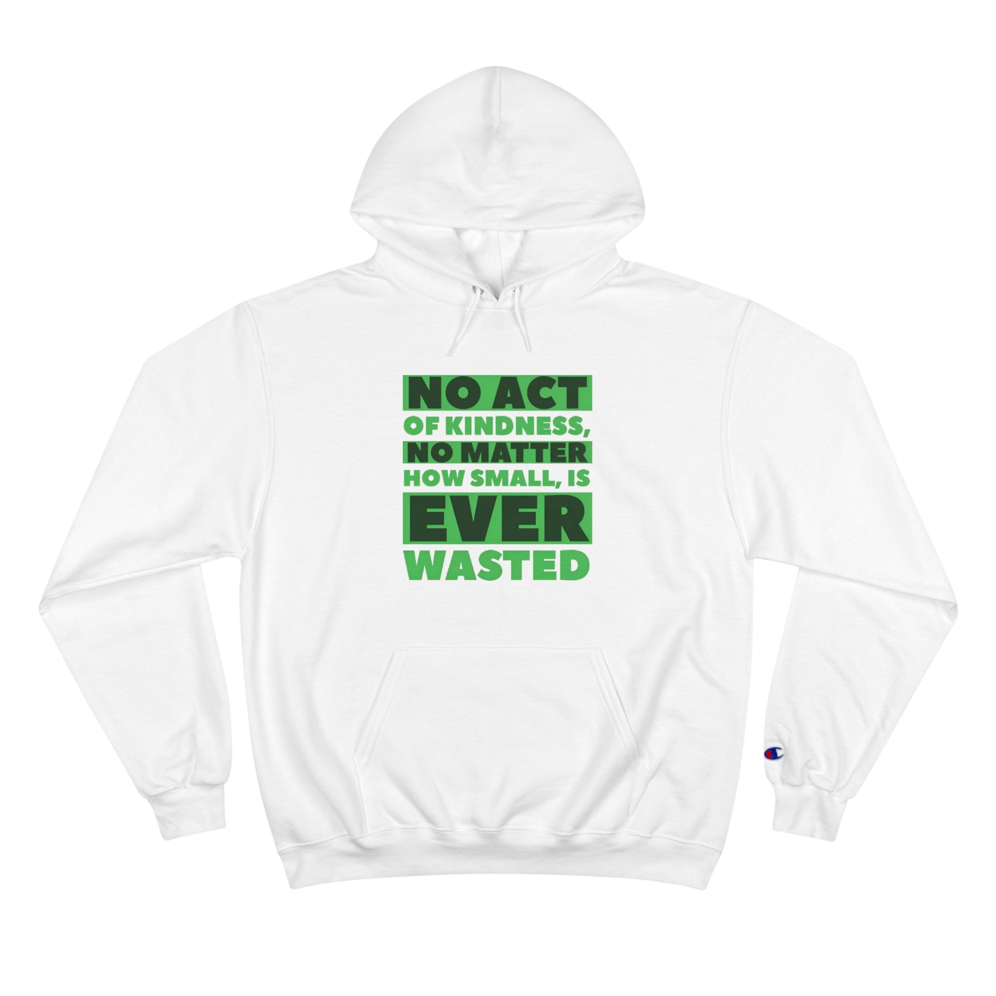 Champion Hoodie With Green Text Design | OKEYCITY