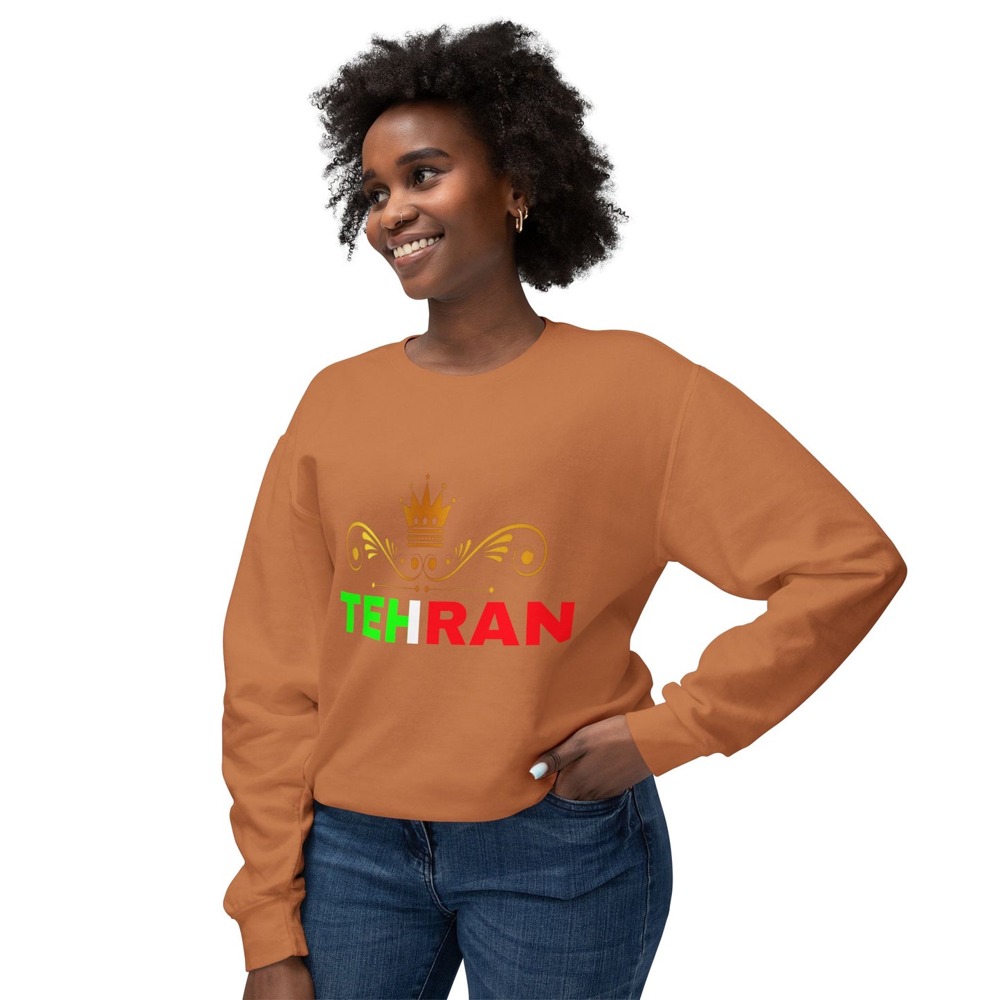 Unisex Lightweight Crewneck Sweatshirt With Tehran Design | OKEYCITY