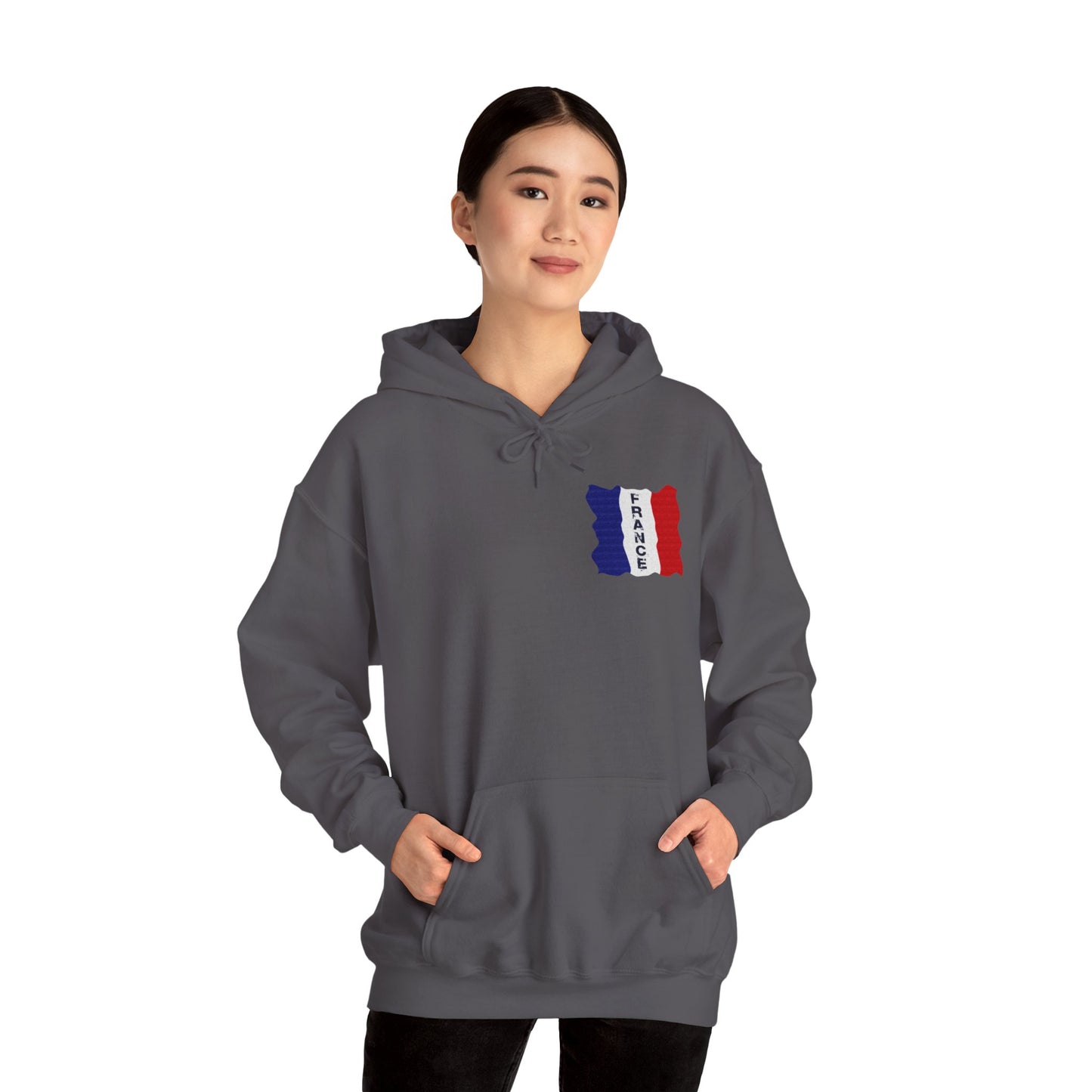 Unisex Heavy Blend™ Hooded Sweatshirt with flag france design | OKEYCITY