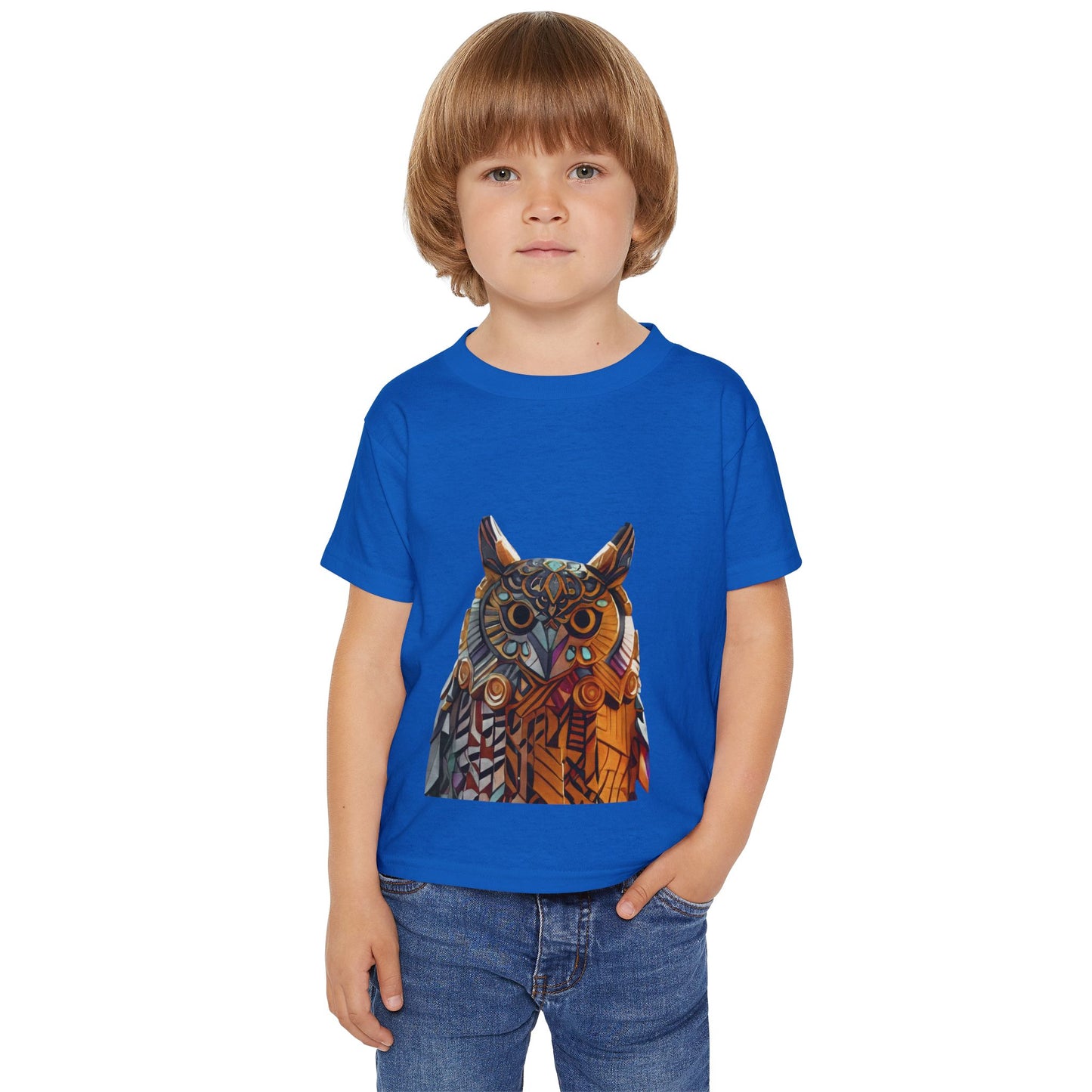 Heavy Cotton™ Toddler T-shirt with Graffiti Owl Design | OKEYCITY